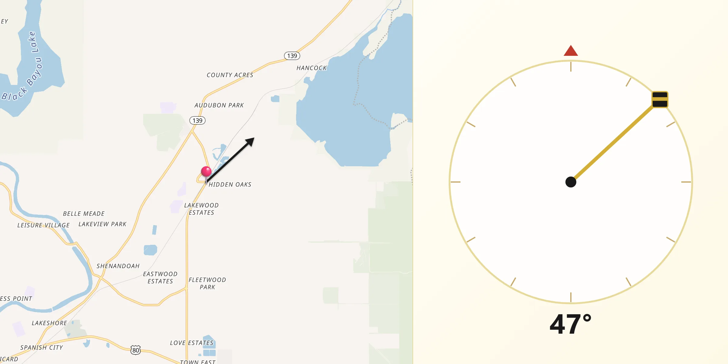 Qibla Direction from Swartz