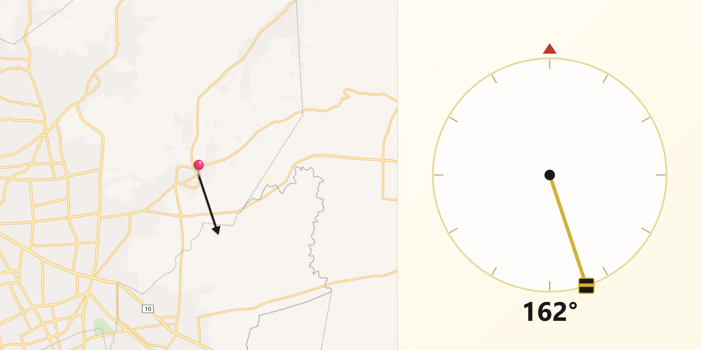 اتجاه القبلة من سال