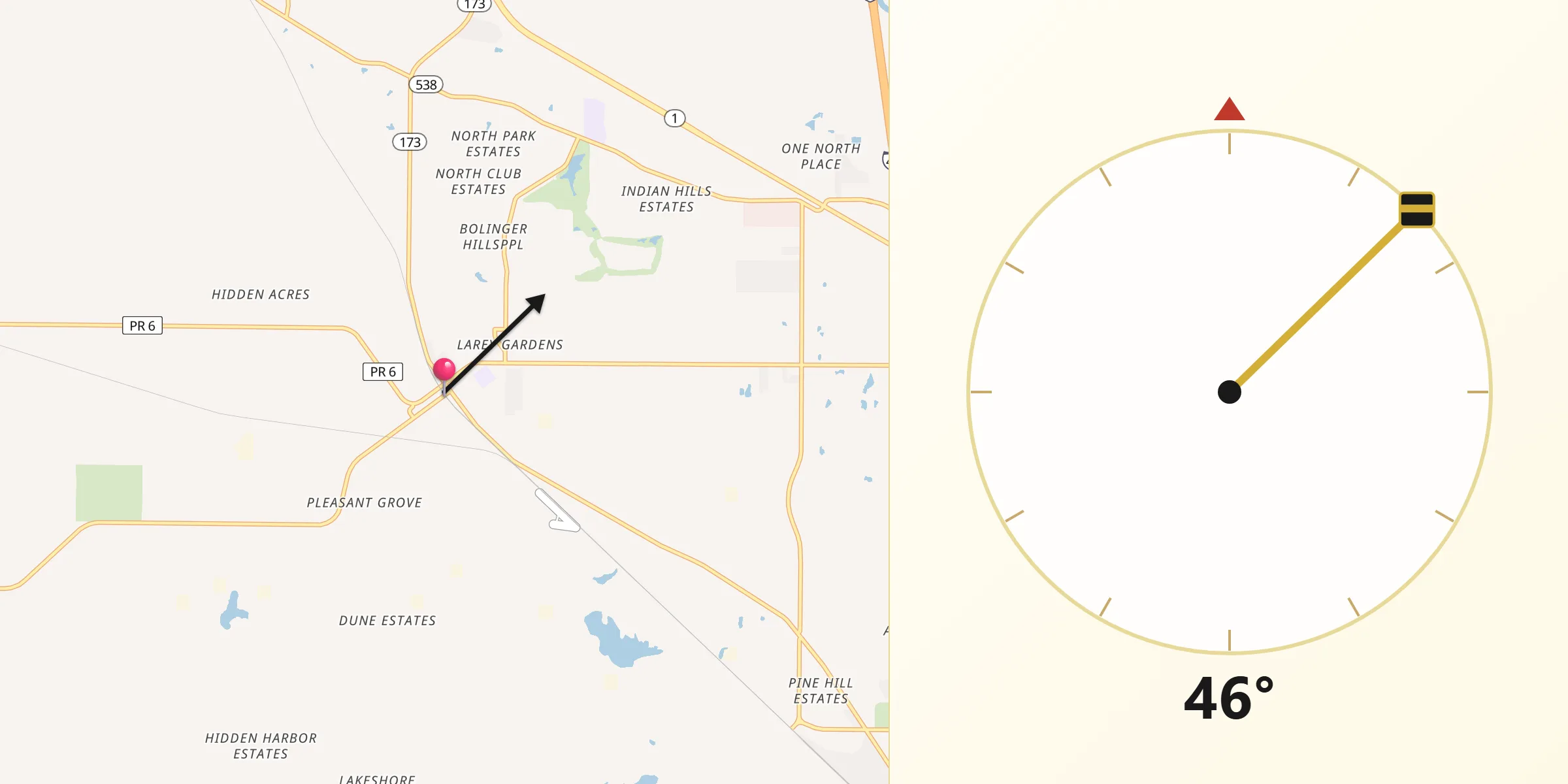 Qibla Direction from Blanchard