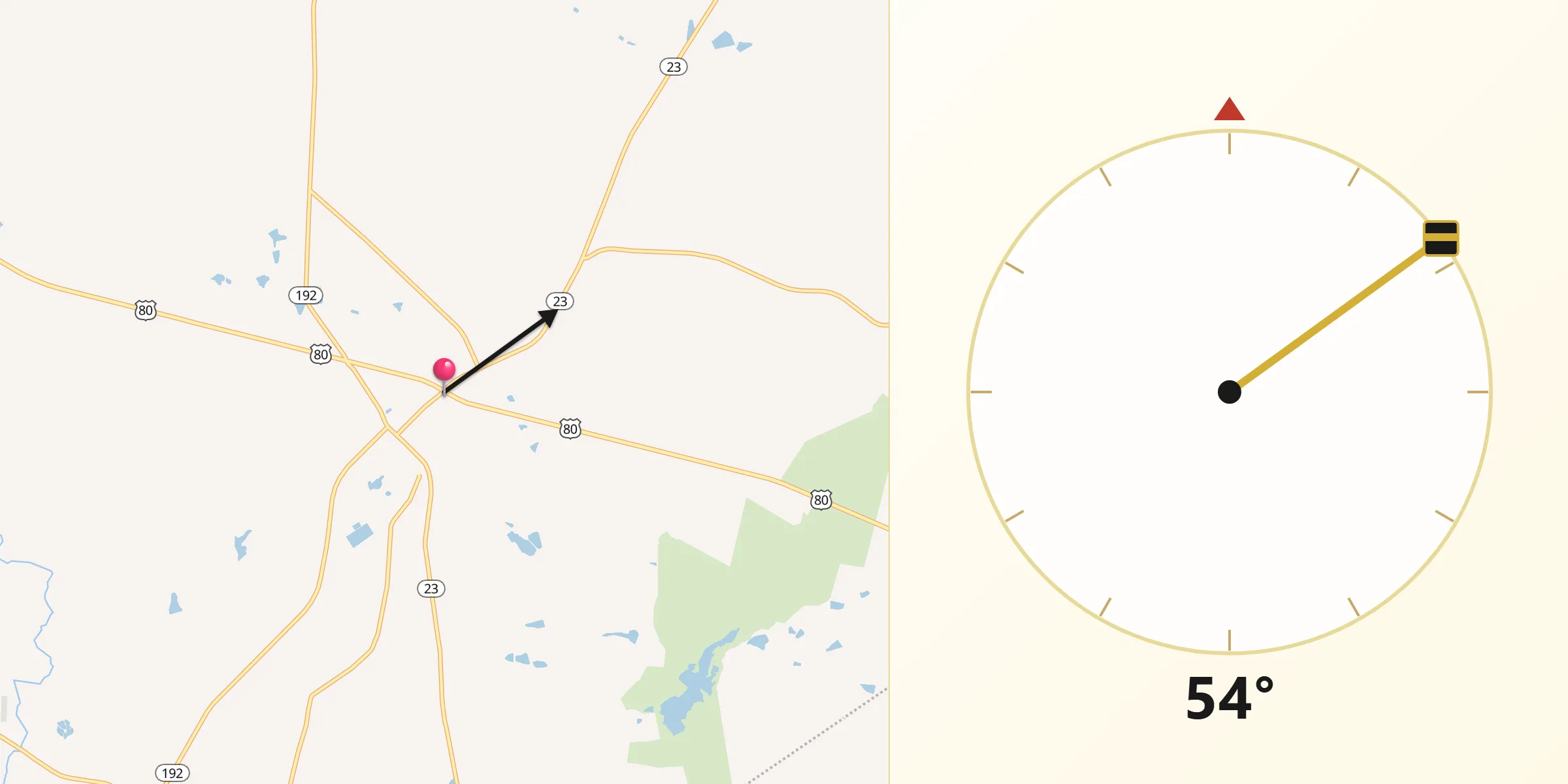 Qibla Direction from Twin City