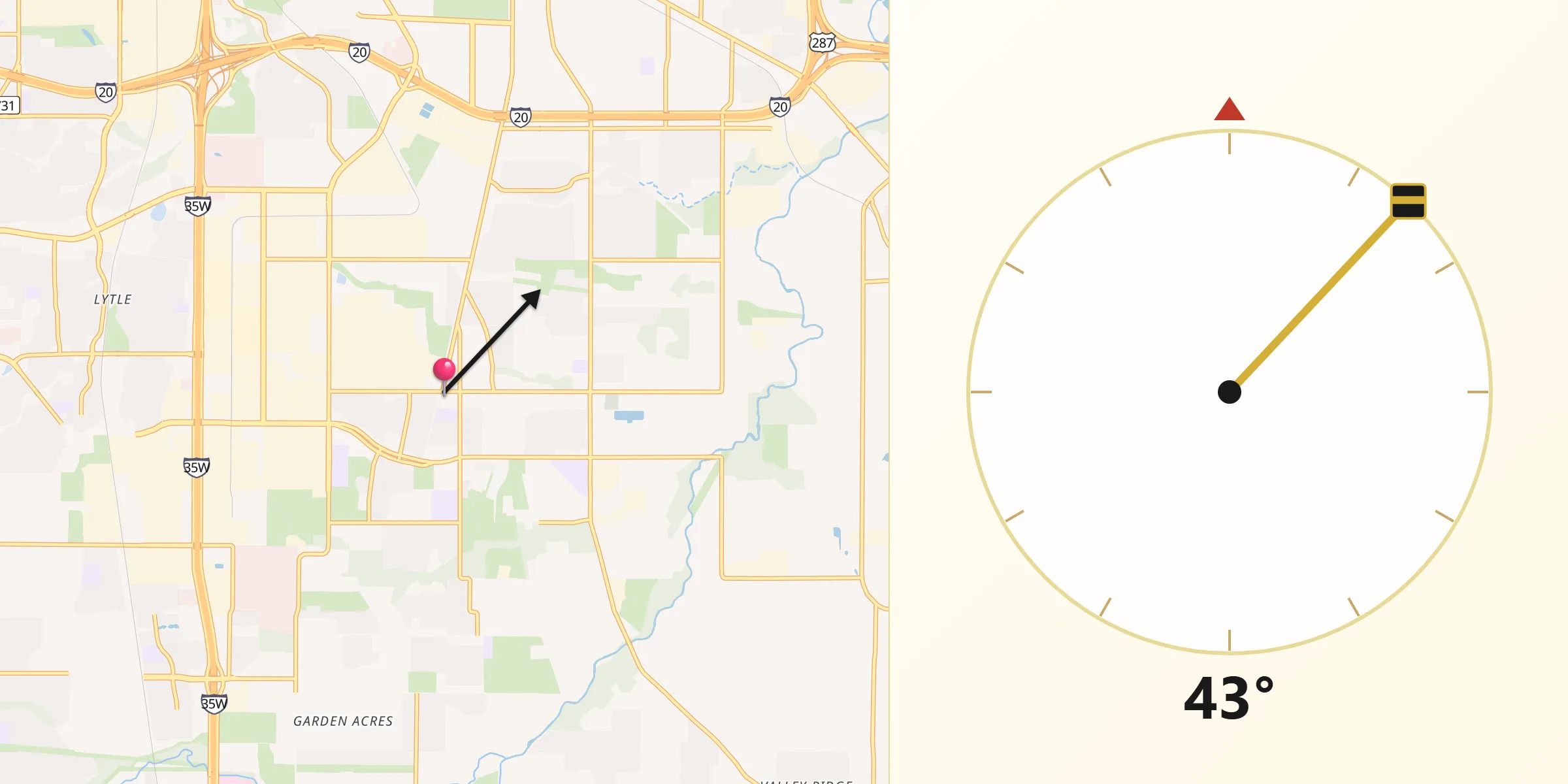 Qibla Direction from Everman