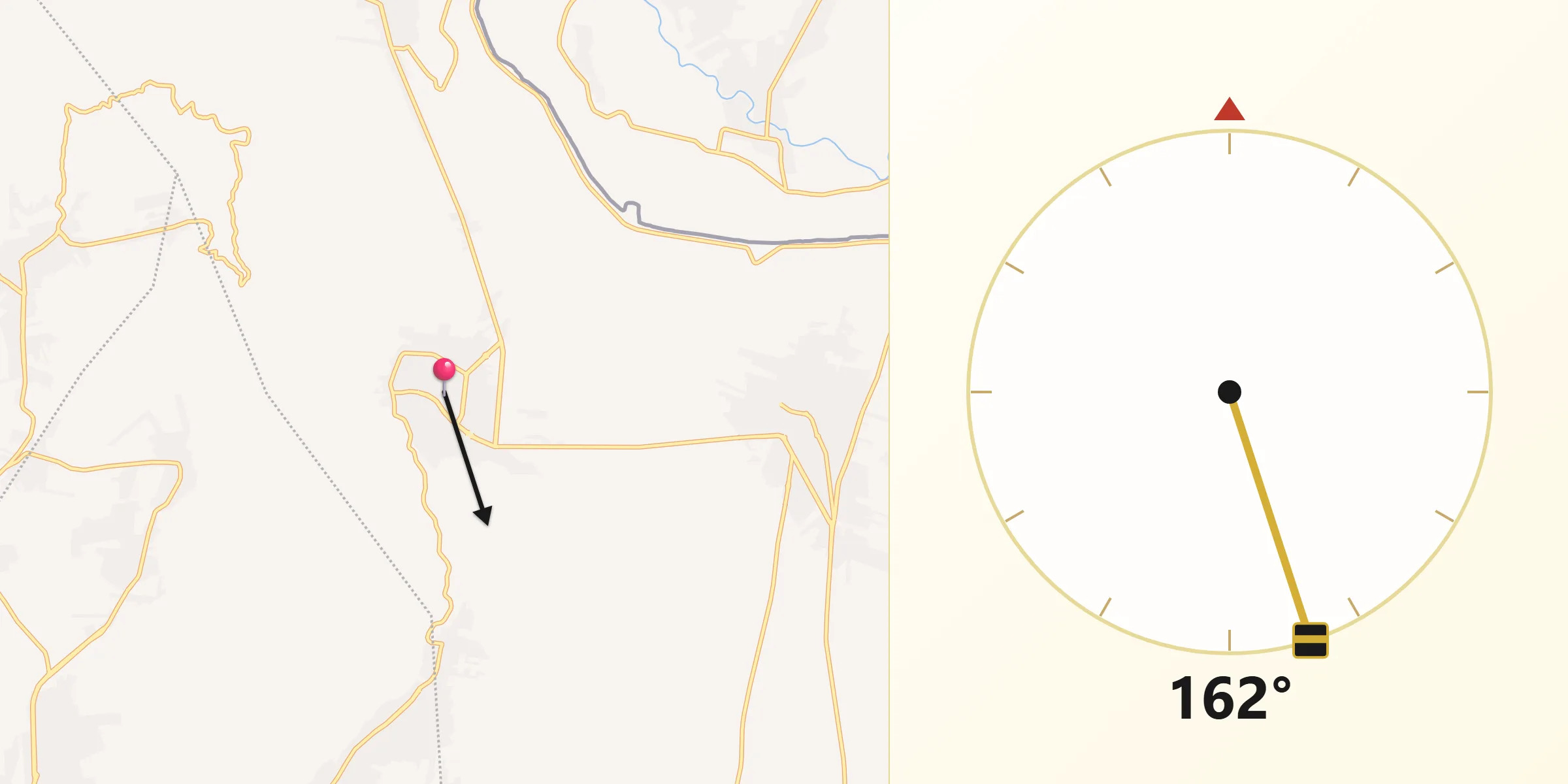اتجاه القبلة من الشجرة