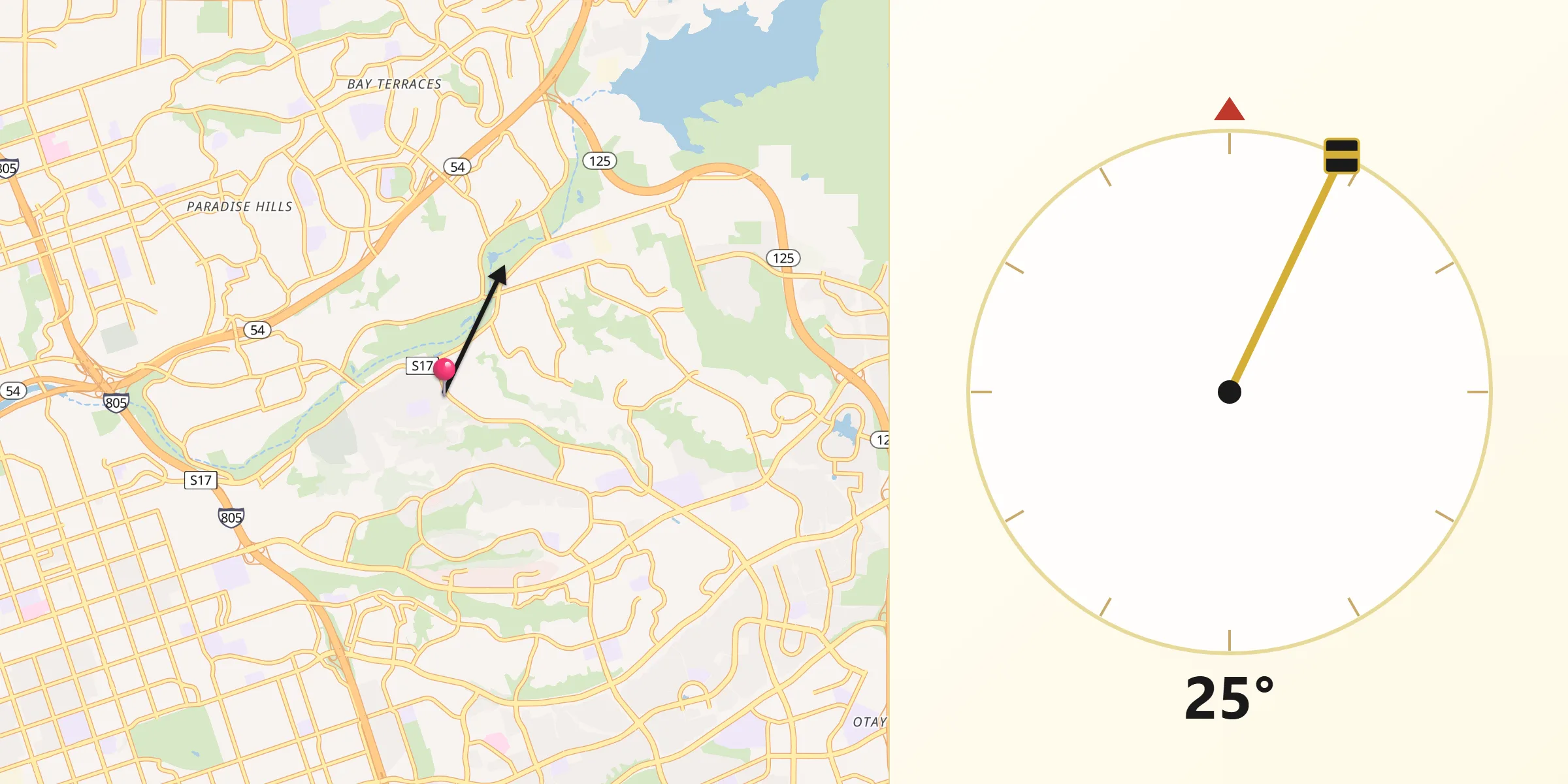 Qibla Direction from Bonita
