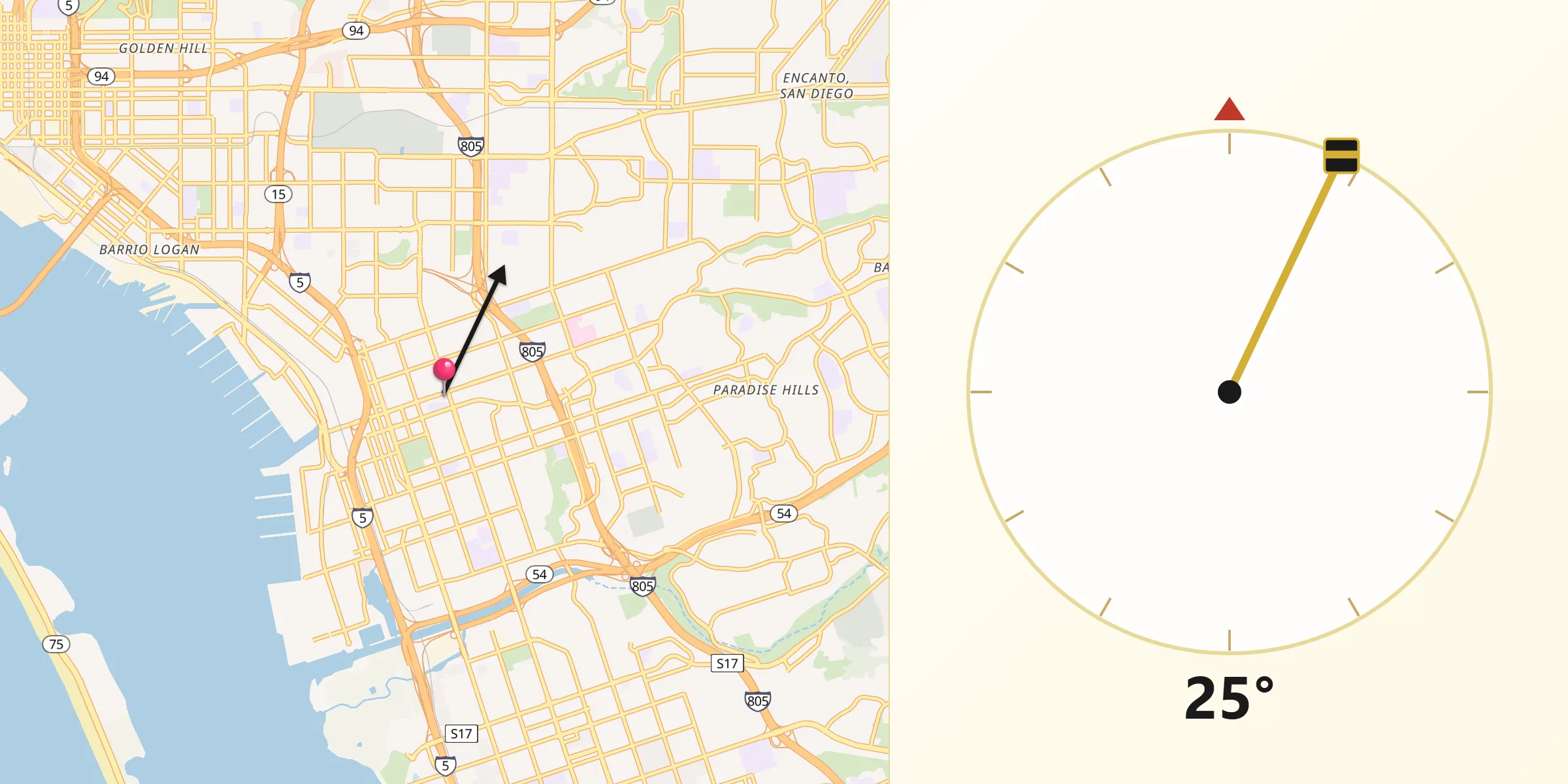 Qibla Direction from National City