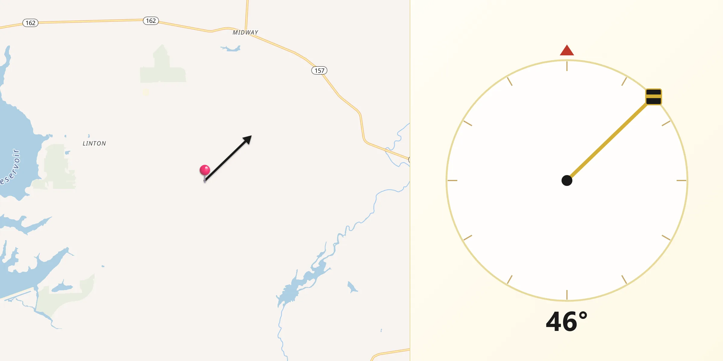 Qibla Direction from Bossier