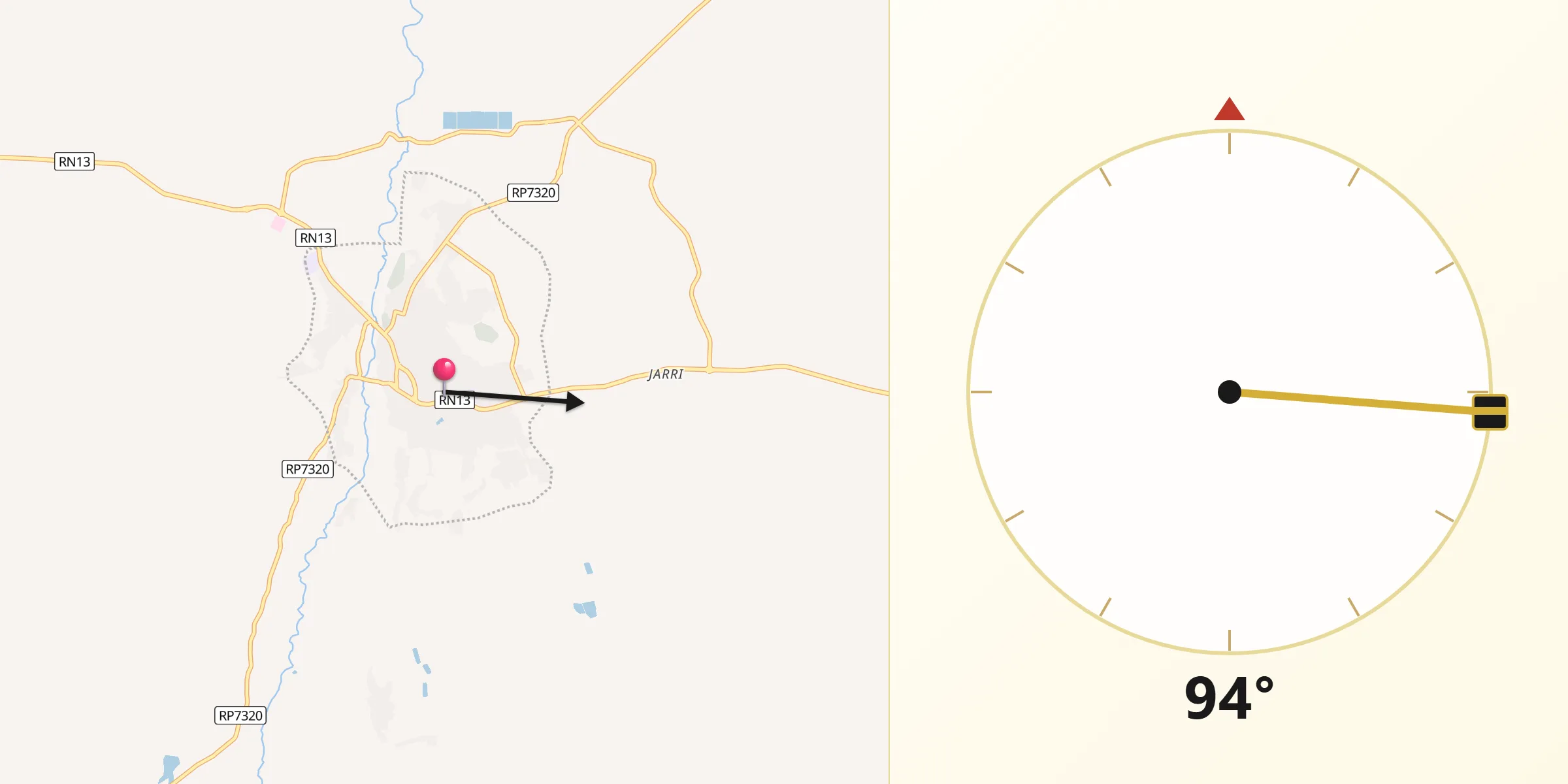 Direction vers la Qibla depuis Midelt