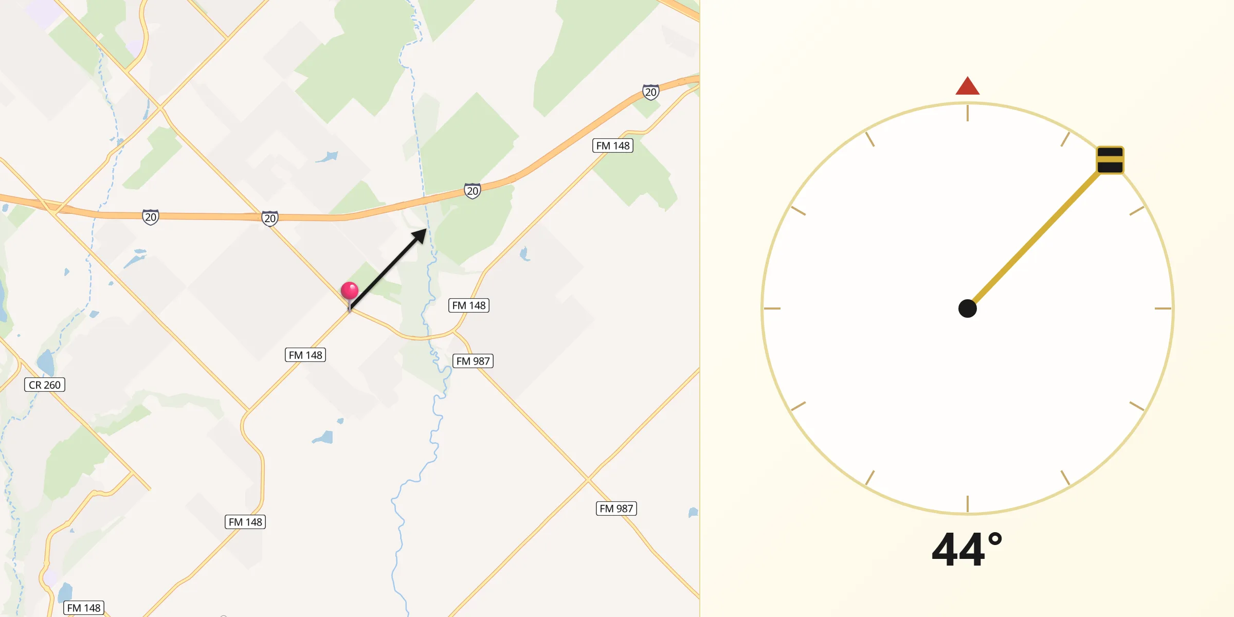 Qibla Direction from Talty