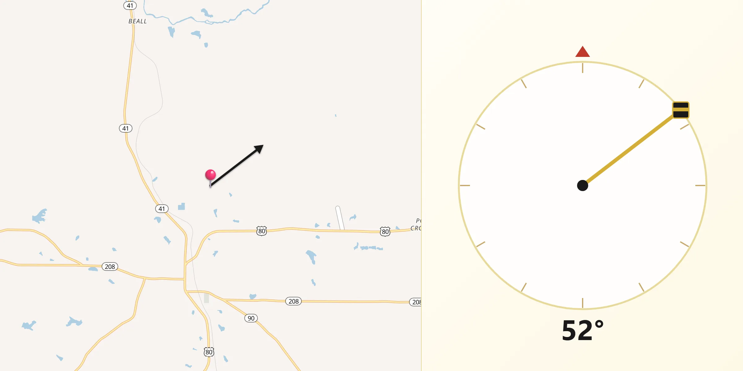 Qibla Direction from Talbot
