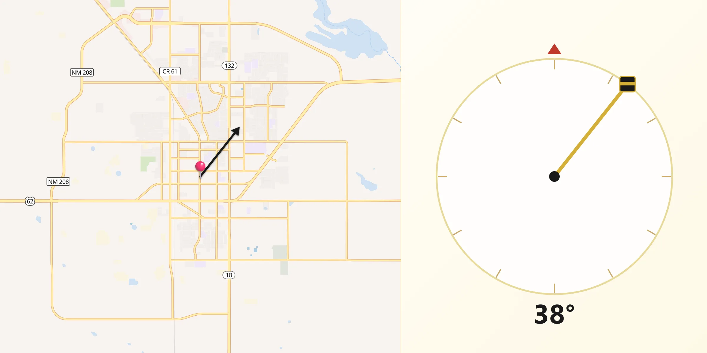 Qibla Direction from Hobbs