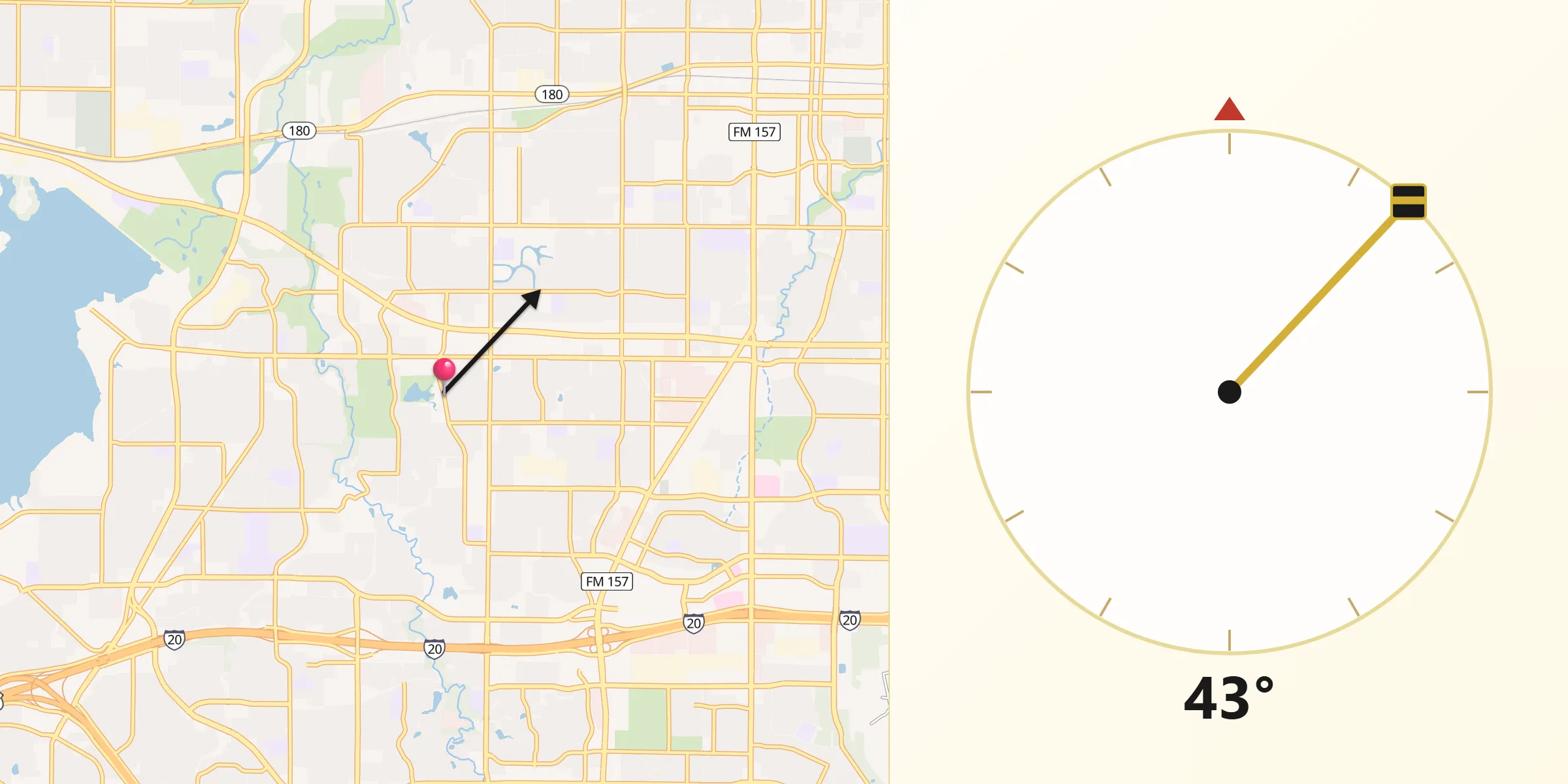 Qibla Direction from Dalworthington Gardens