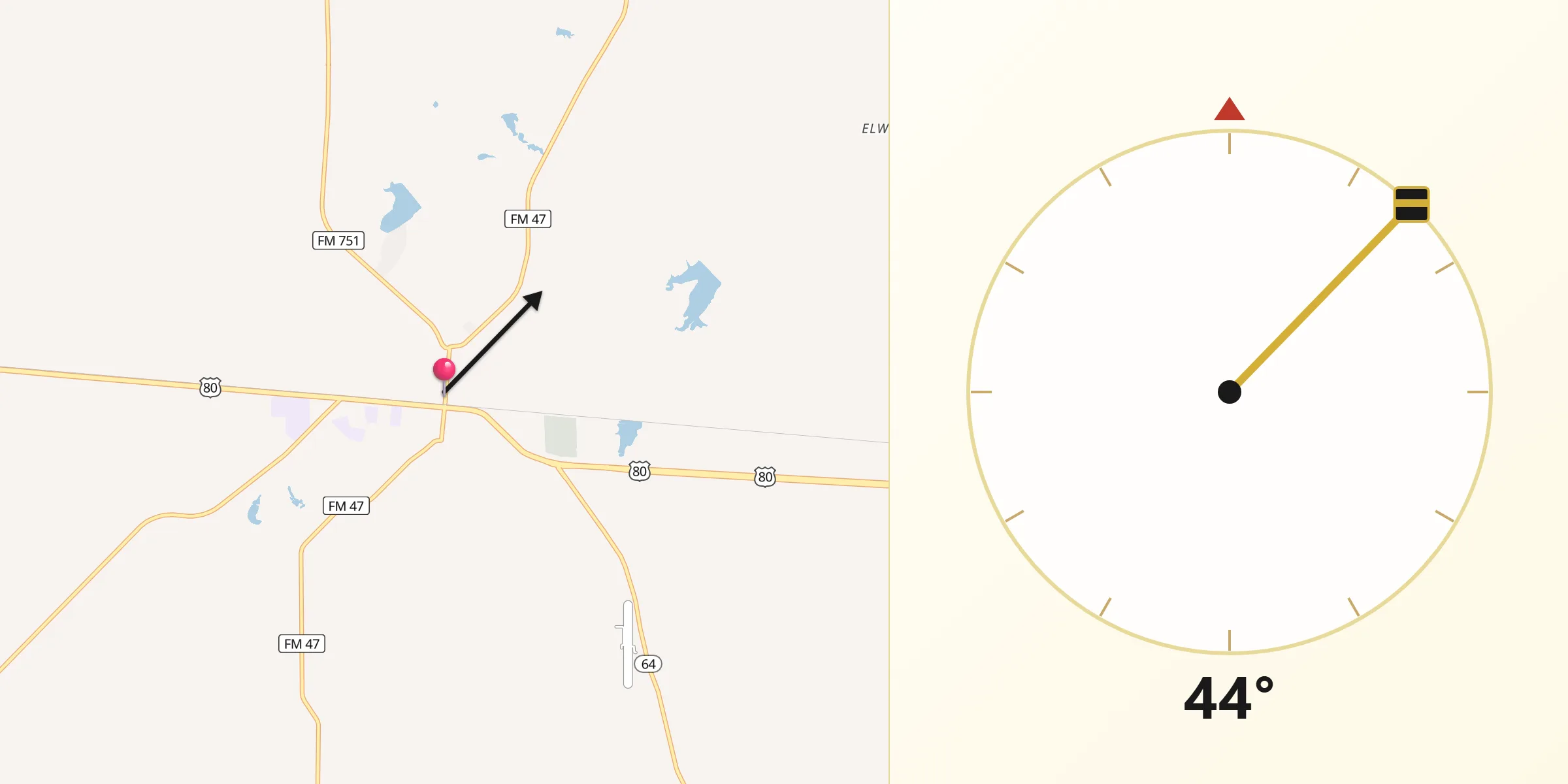 Qibla Direction from Wills Point