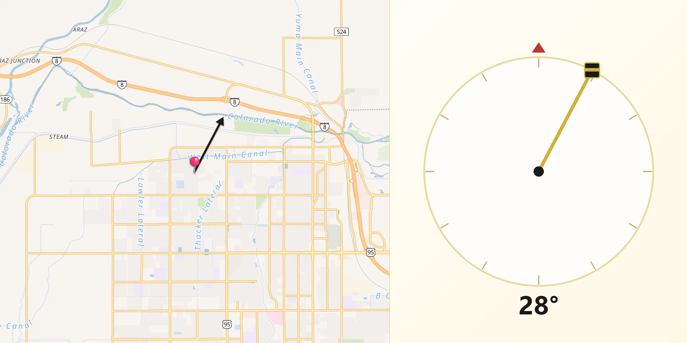 Qibla Direction from Avenue B and C