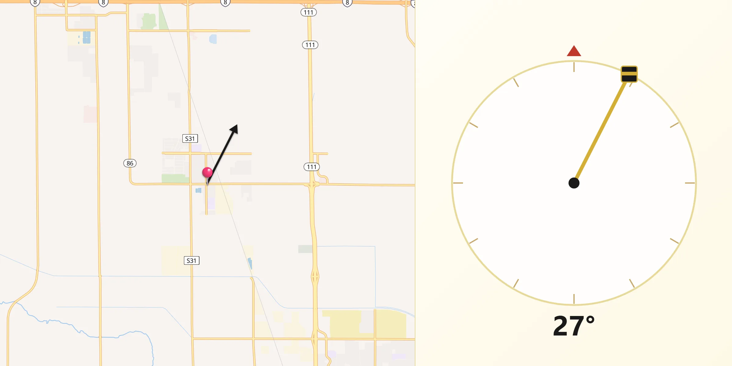 Qibla Direction from Heber