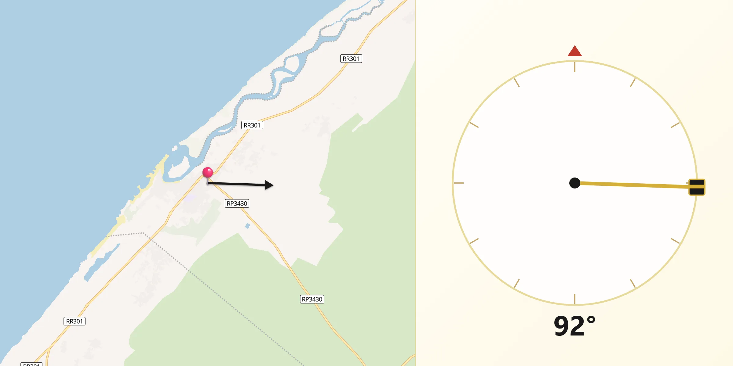 اتجاه القبلة من الوالدية
