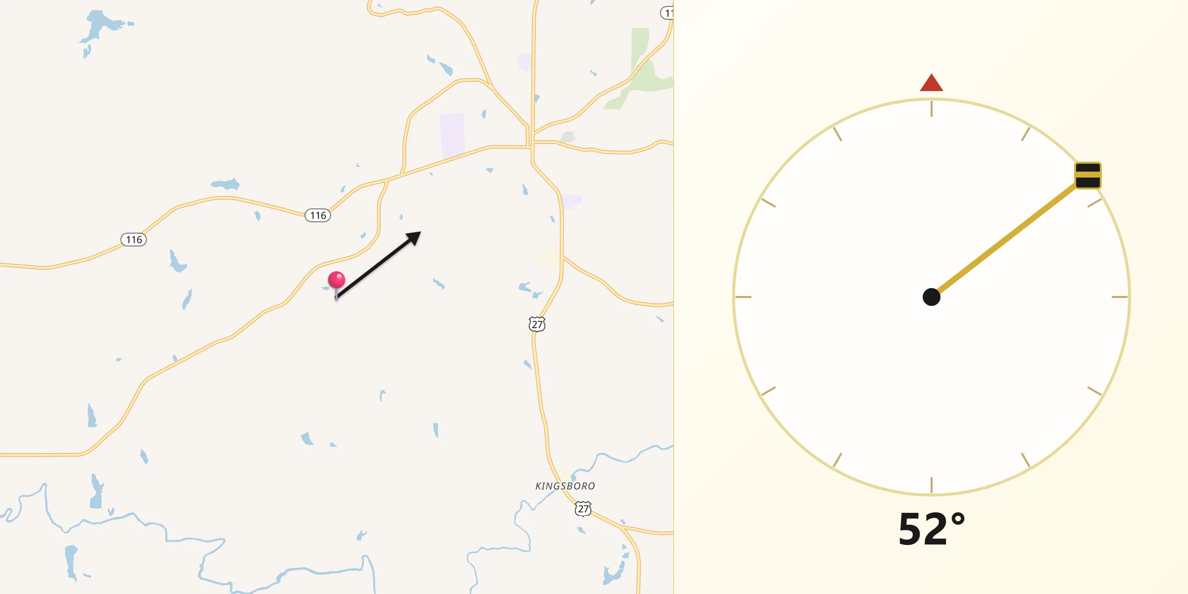 Qibla Direction from Harris