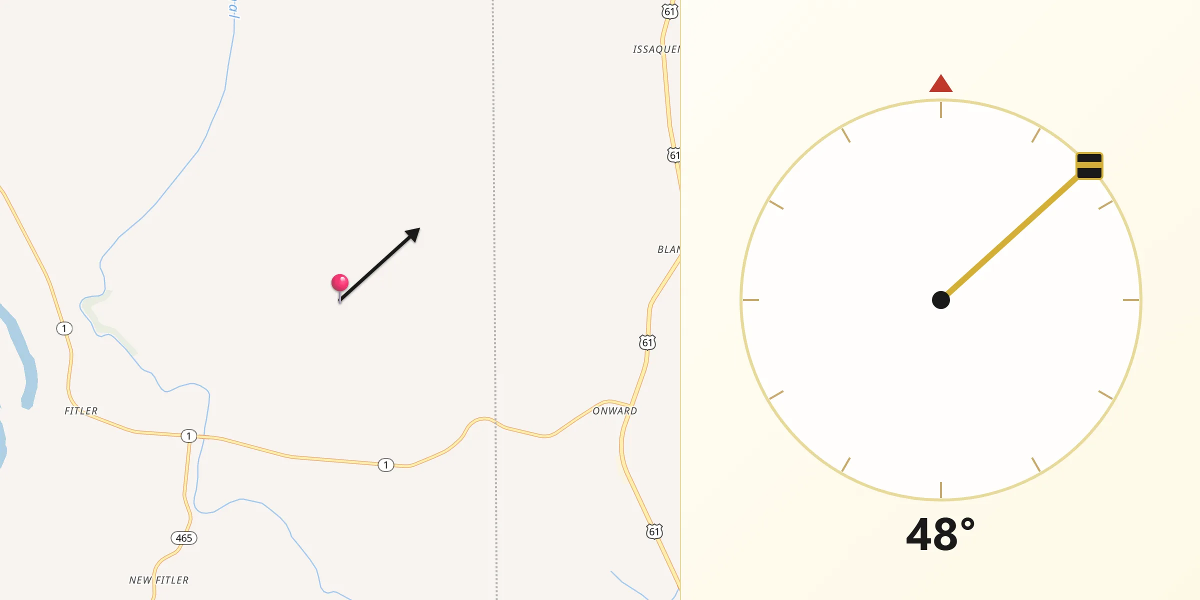 Qibla Direction from Issaquena