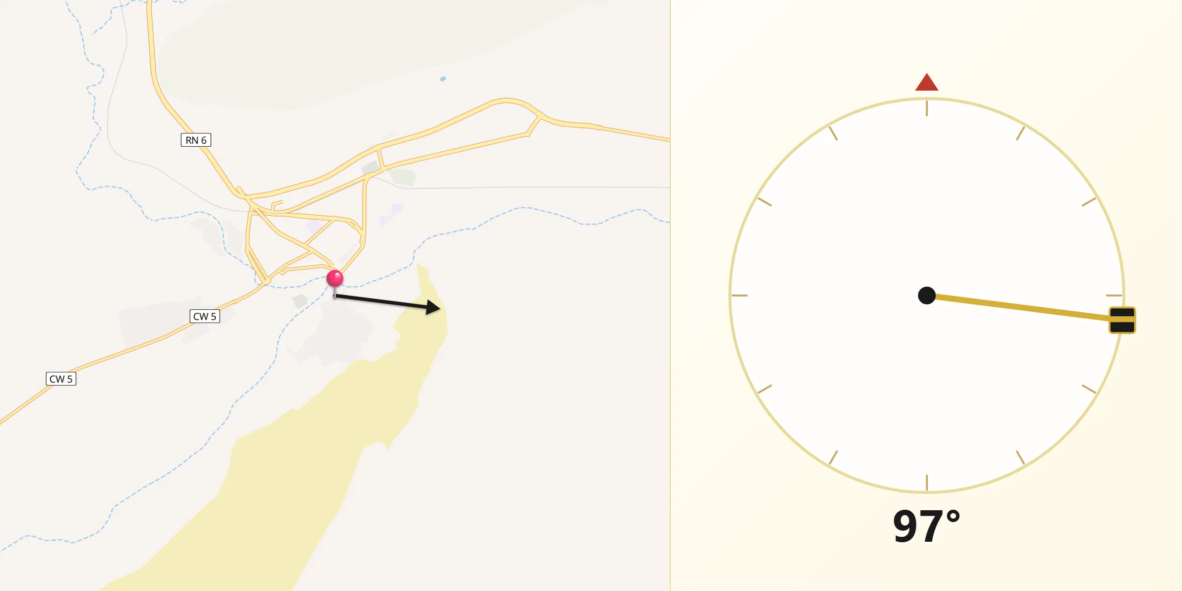 Direction vers la Qibla depuis Aïn Sefra