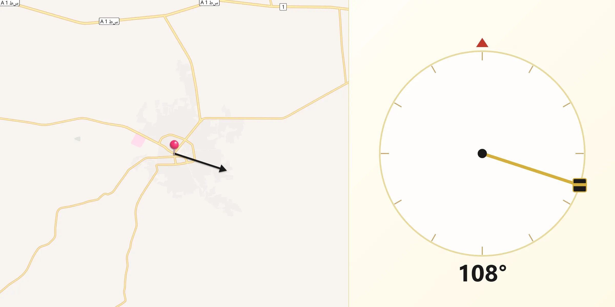 اتجاه القبلة من العجيلات