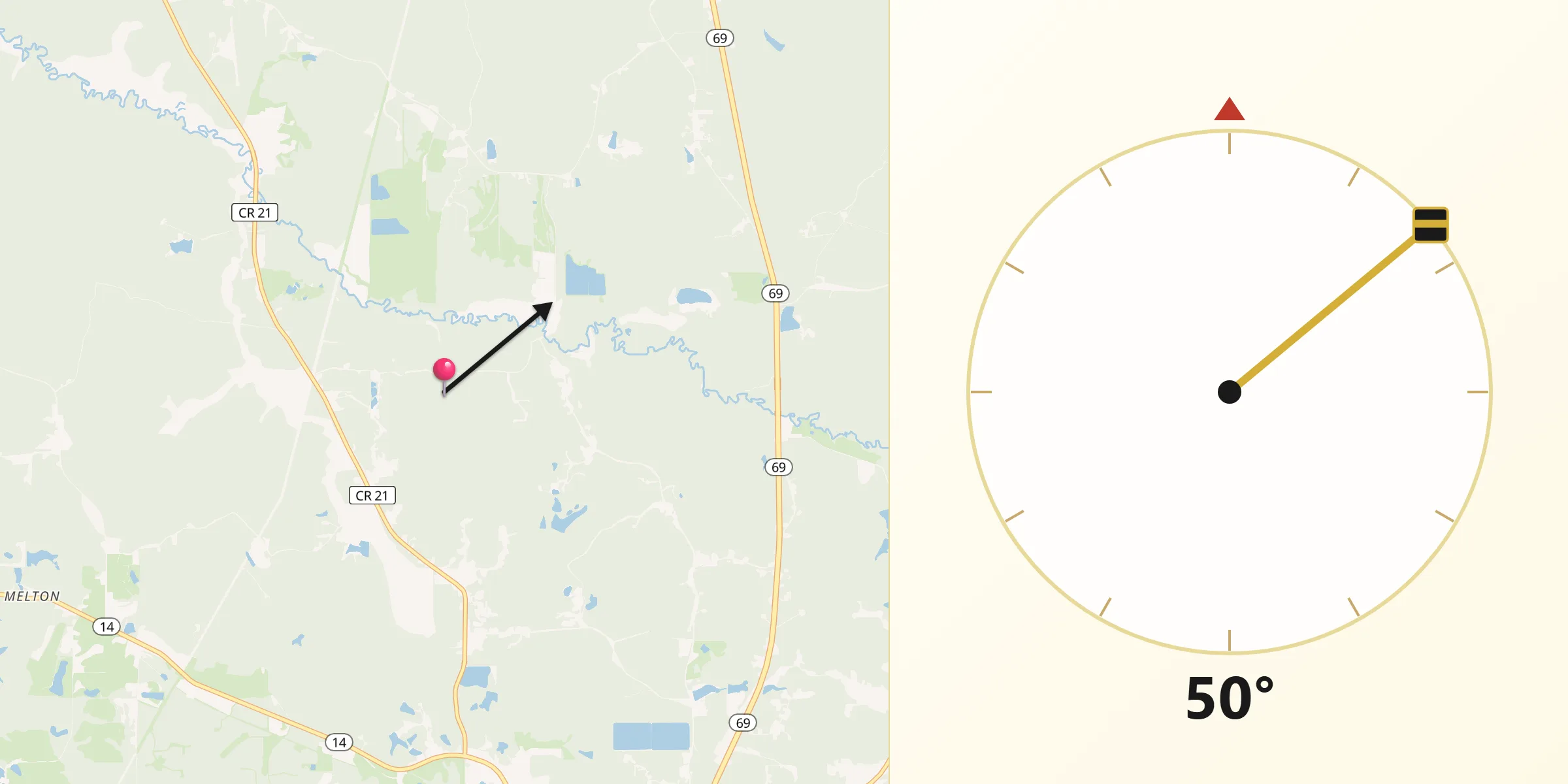 Qibla Direction from Hale