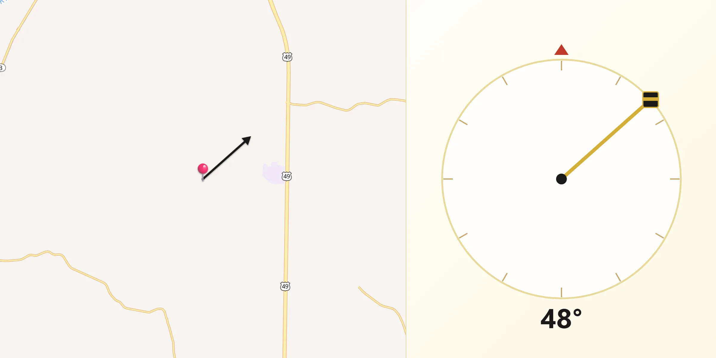 Qibla Direction from Yazoo
