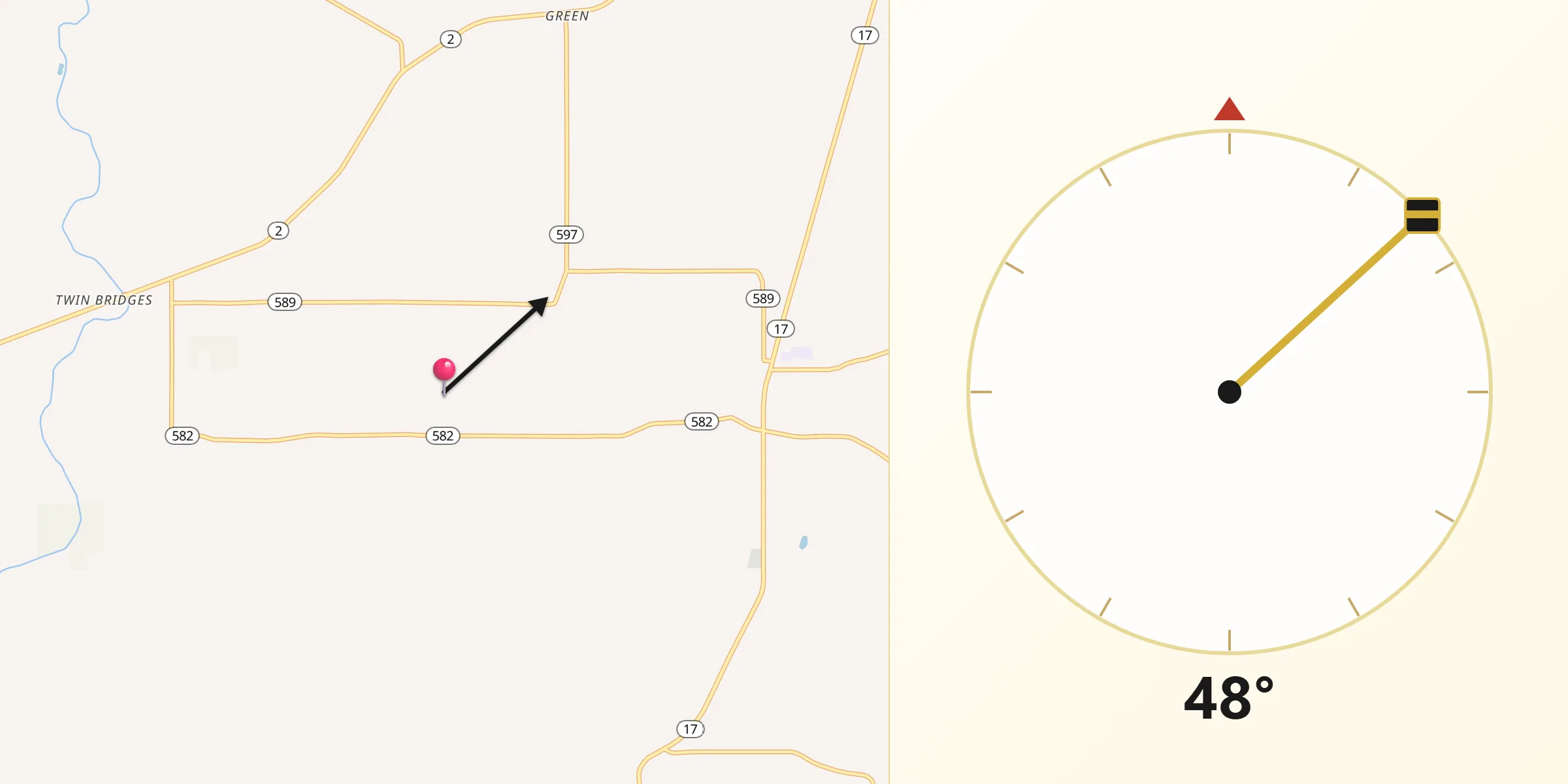 Qibla Direction from West Carroll