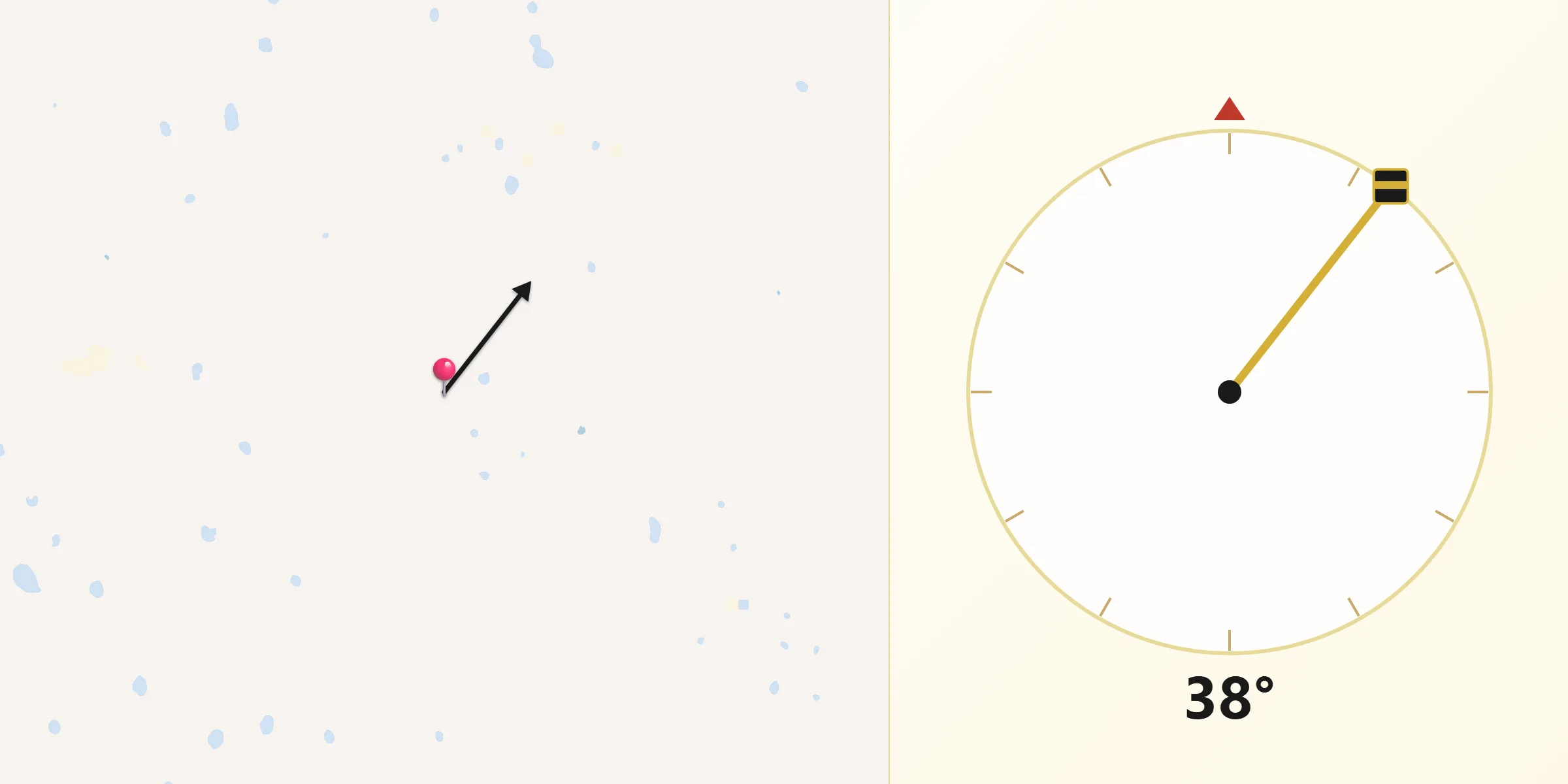 Qibla Direction from Lea