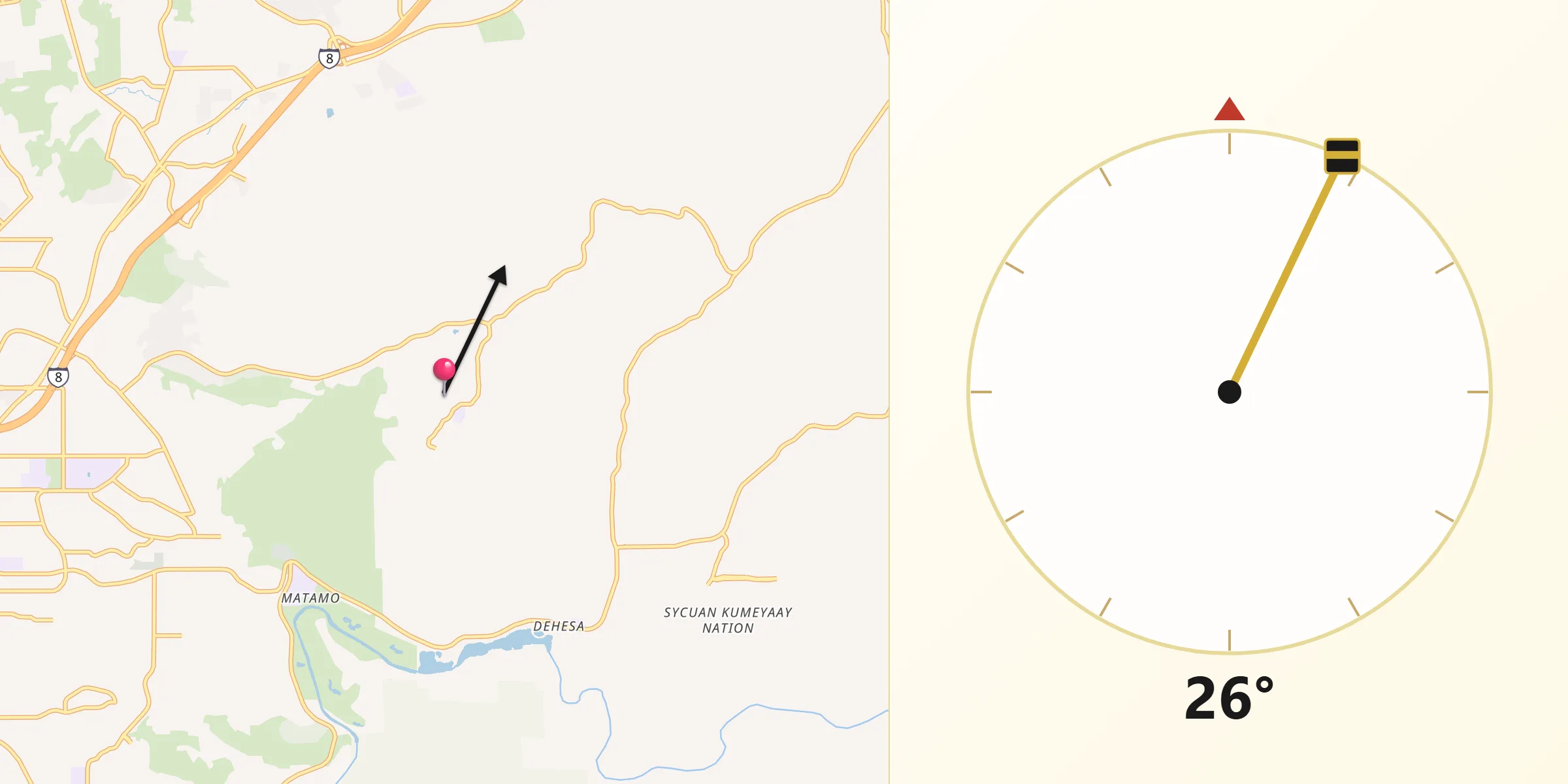 Qibla Direction from Crest