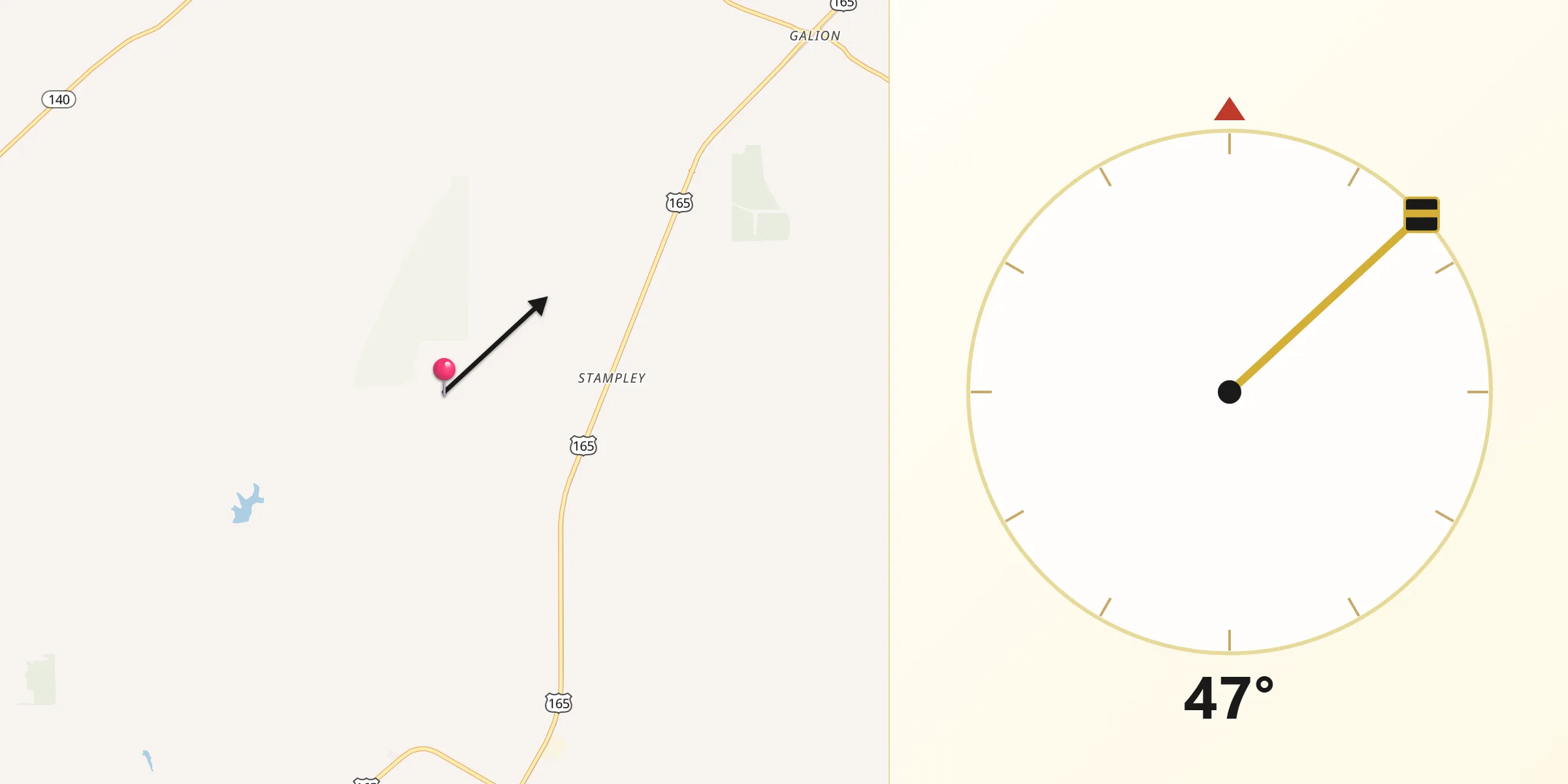 Qibla Direction from Morehouse