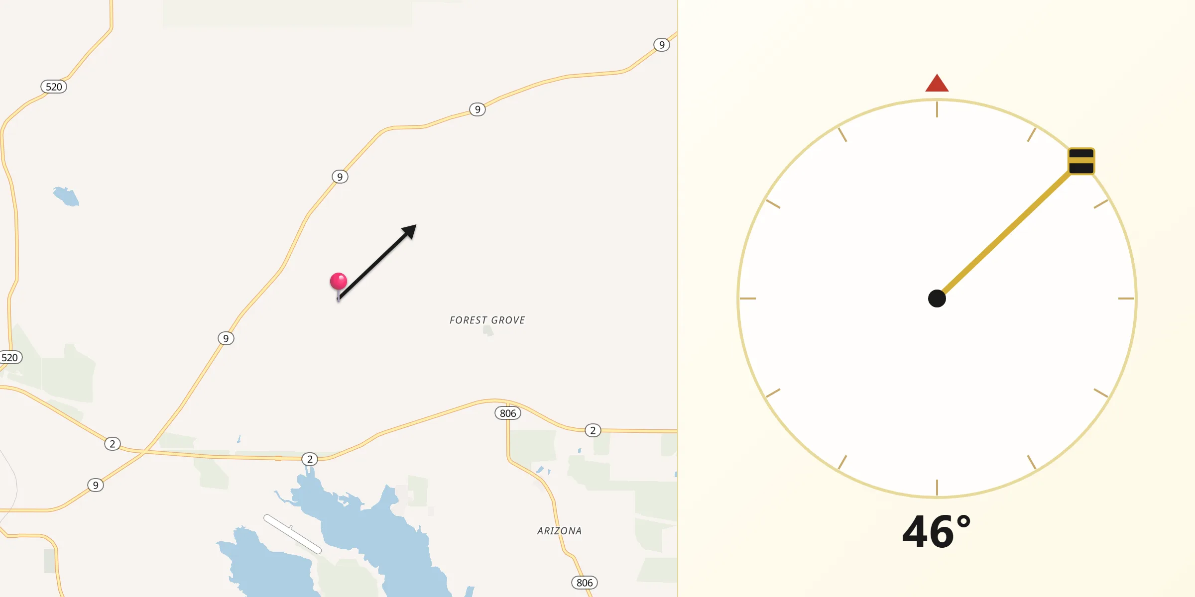 Qibla Direction from Claiborne Parish
