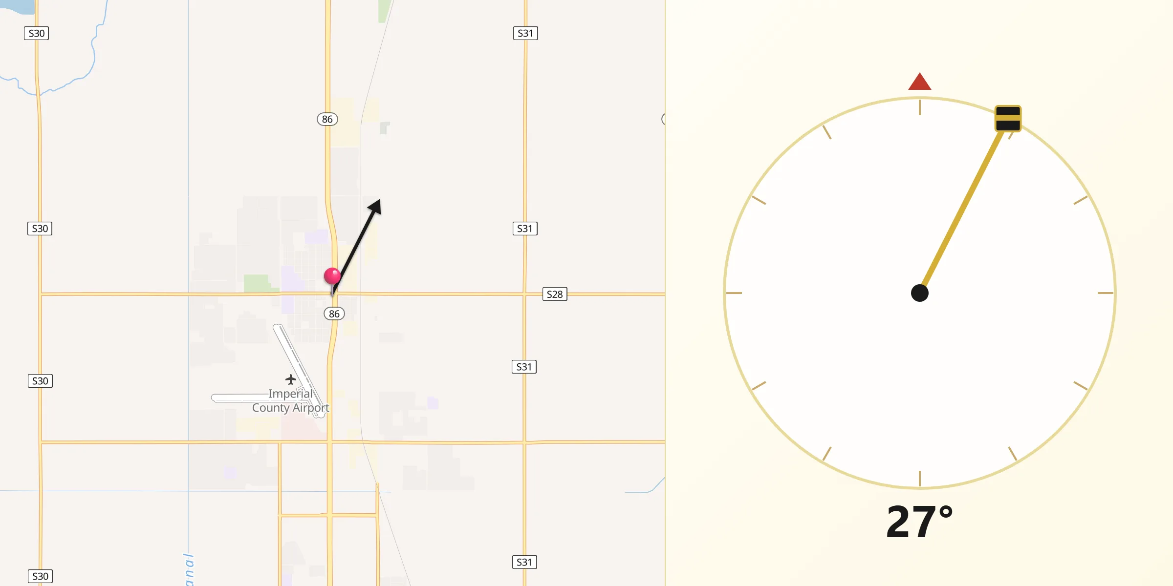 Qibla Direction from Imperial