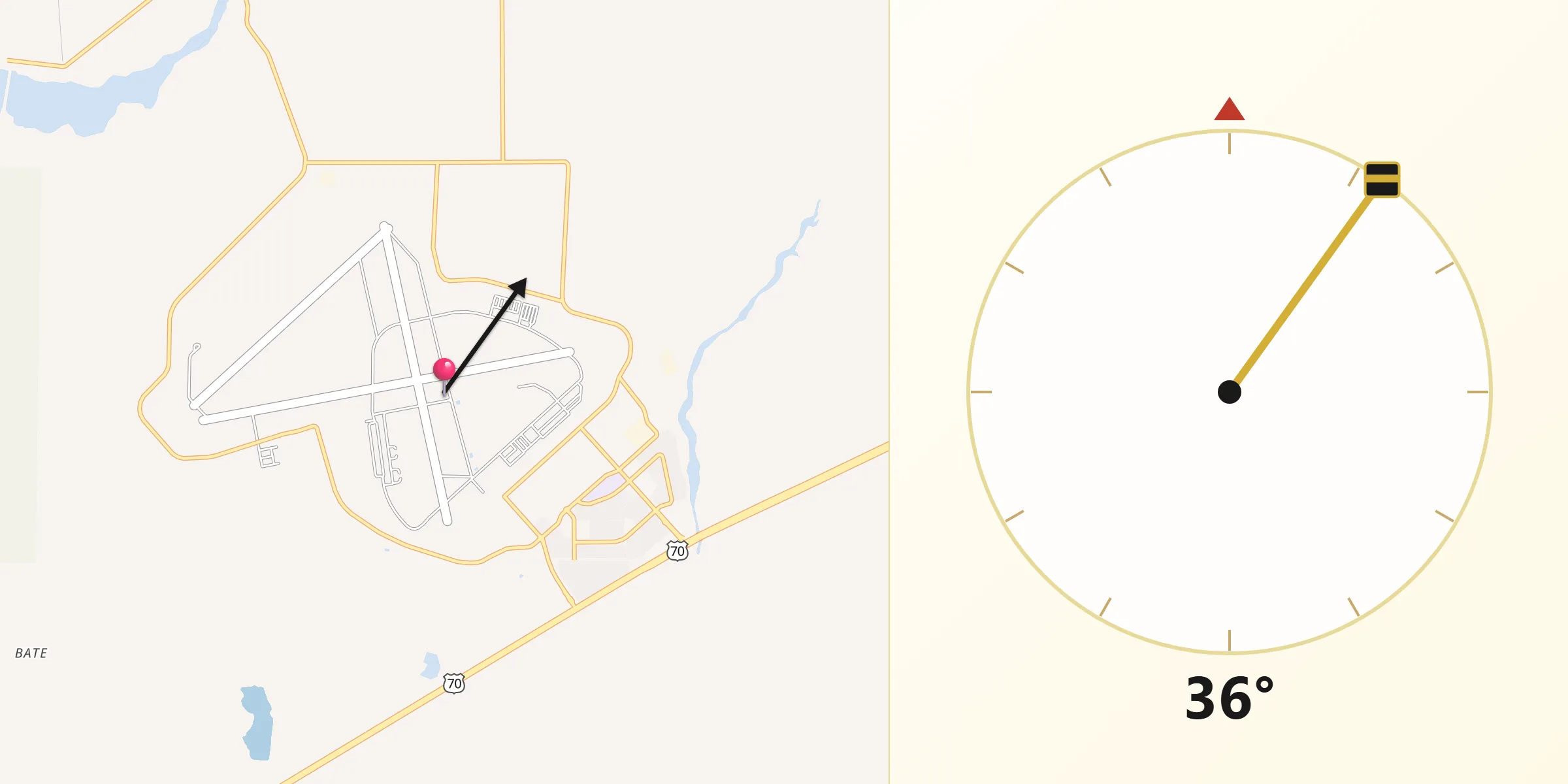 Qibla Direction from Holloman Air Force Base