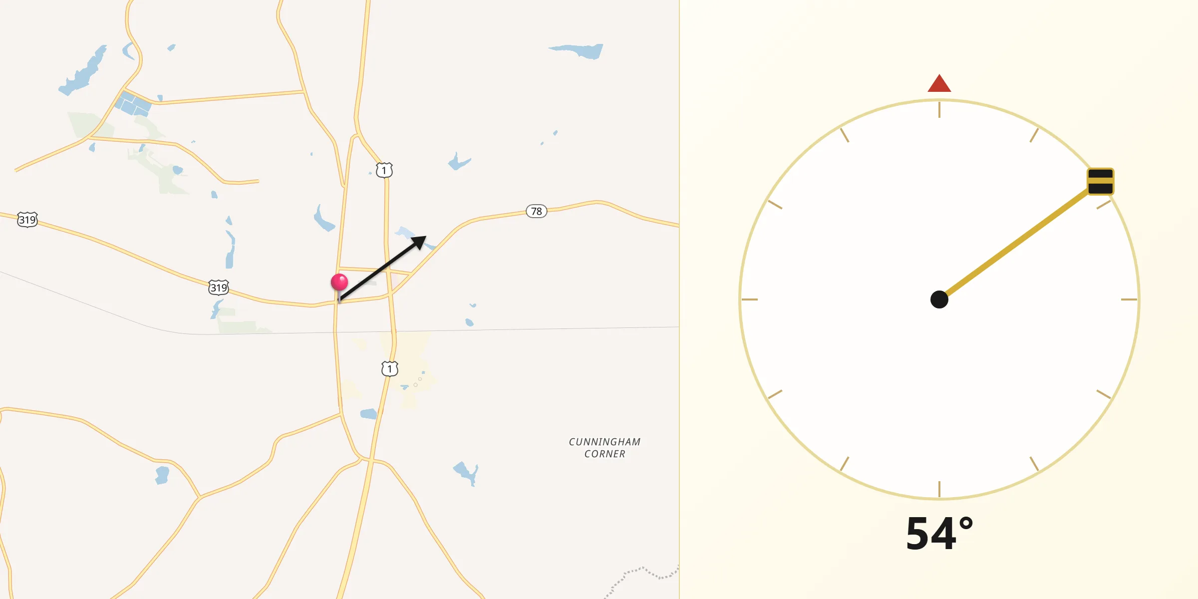 Qibla Direction from Wadley