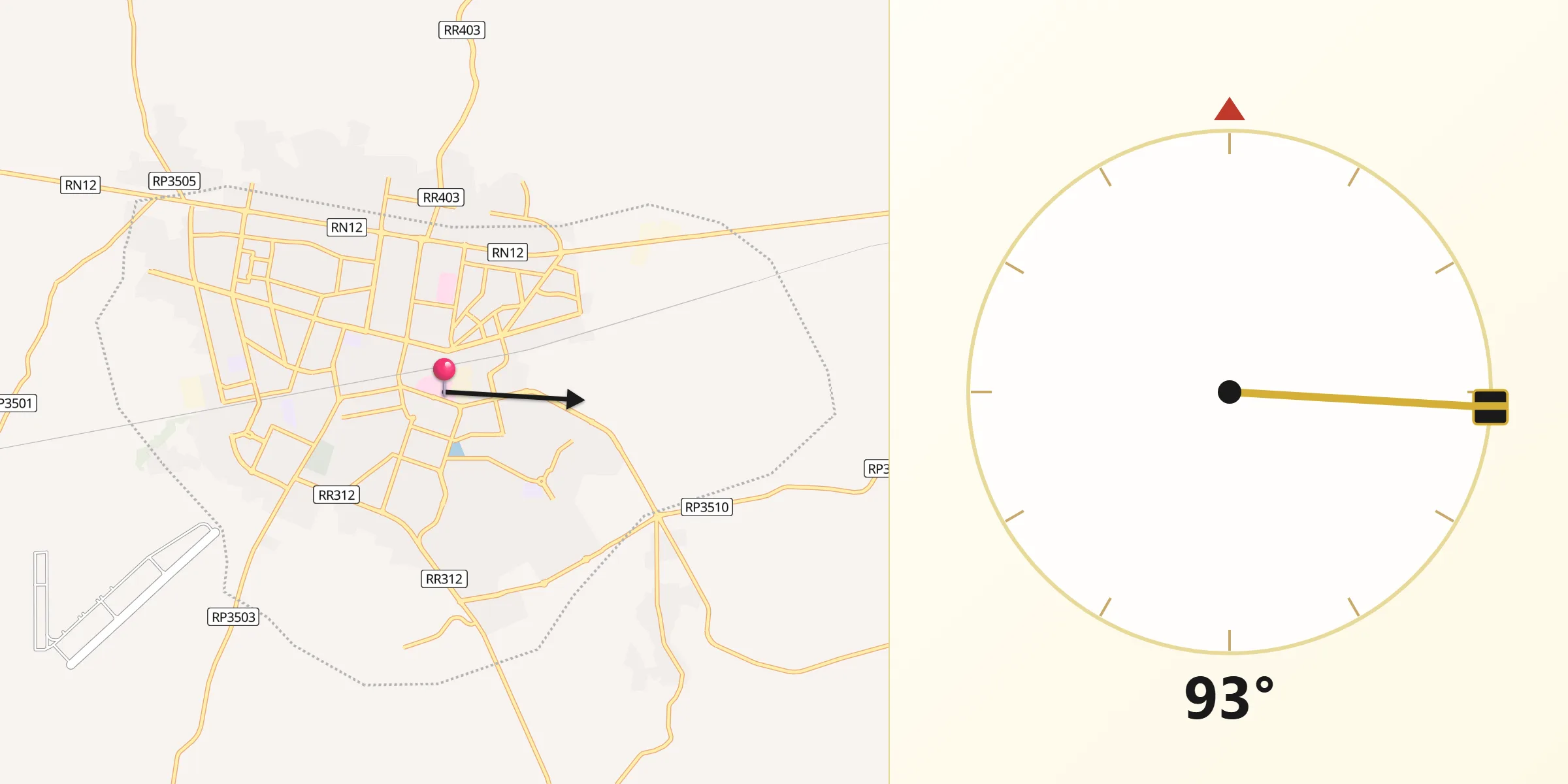 Khouribga şehrinden Kıble Yönü