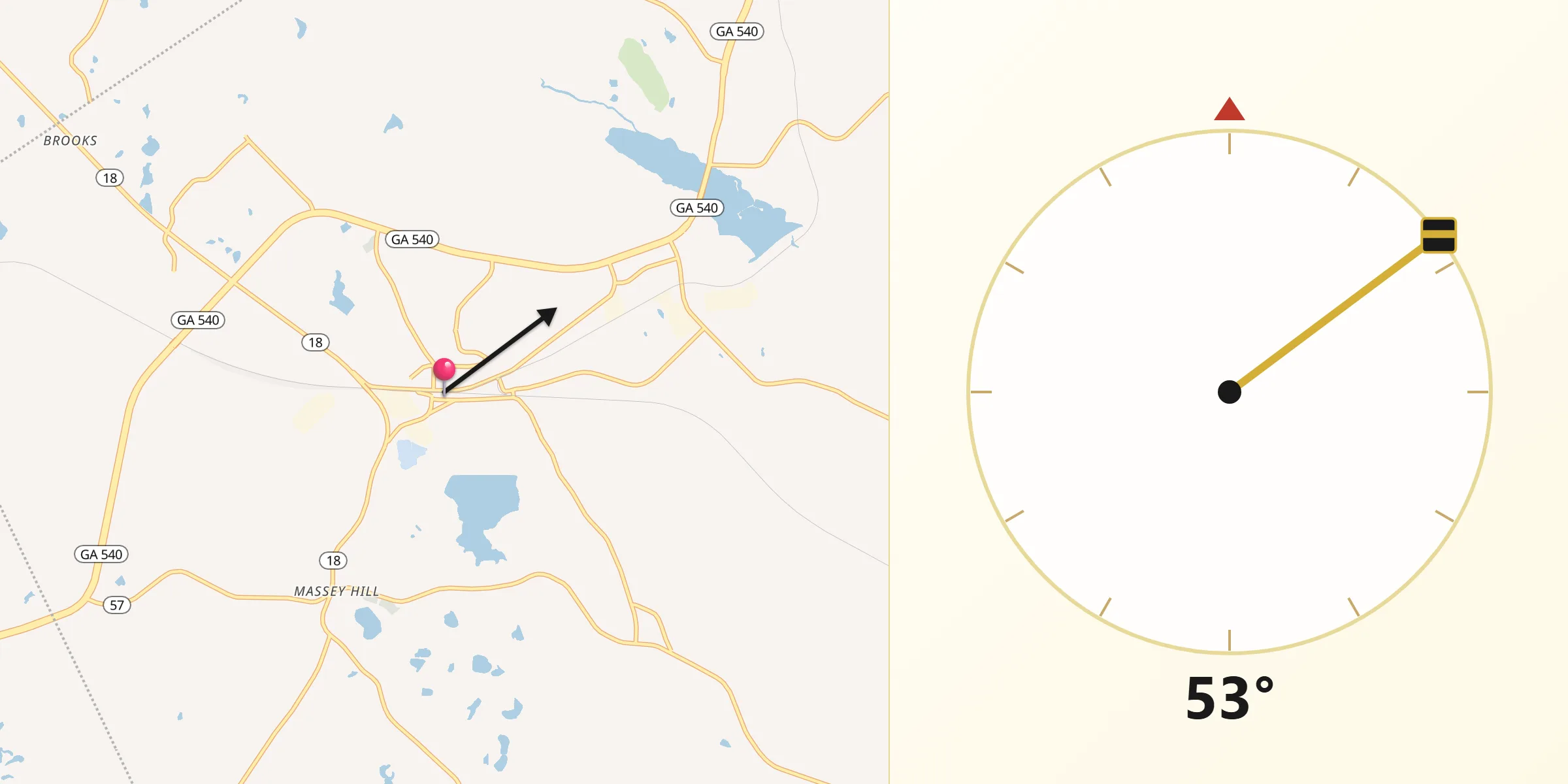 Qibla Direction from Gordon