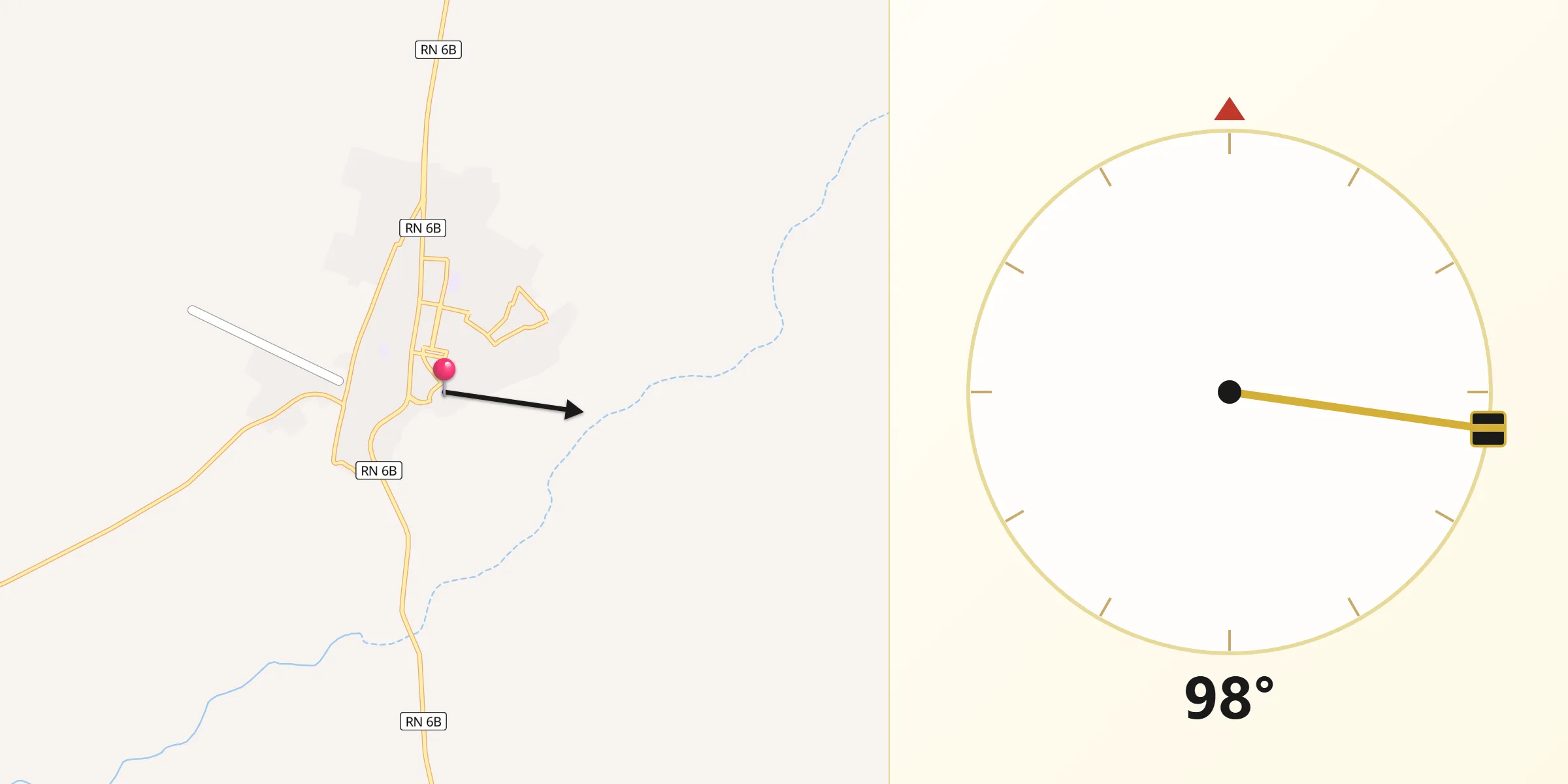 Direction vers la Qibla depuis El Abiodh Sidi Cheikh