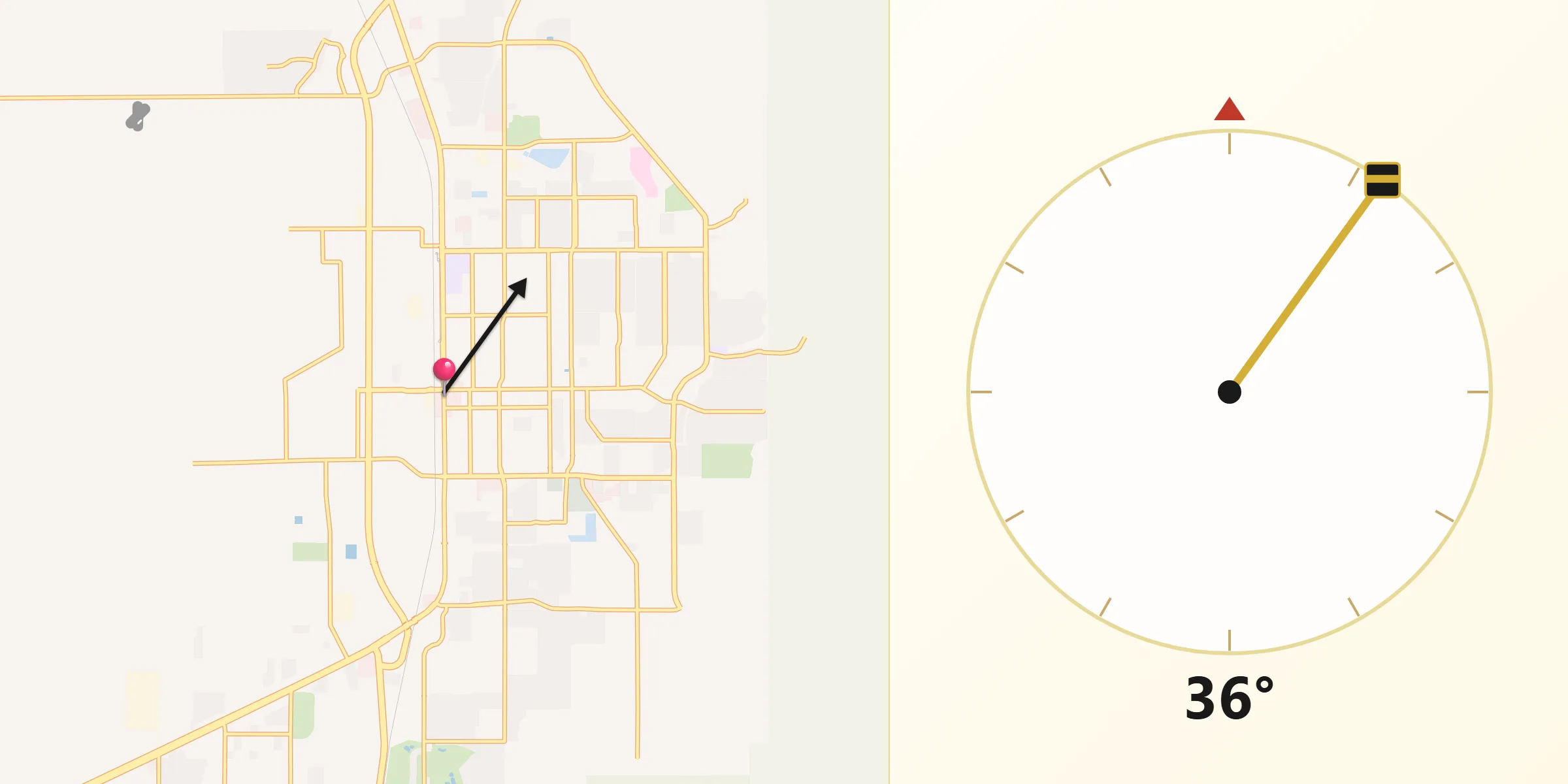 Qibla Direction from Alamogordo