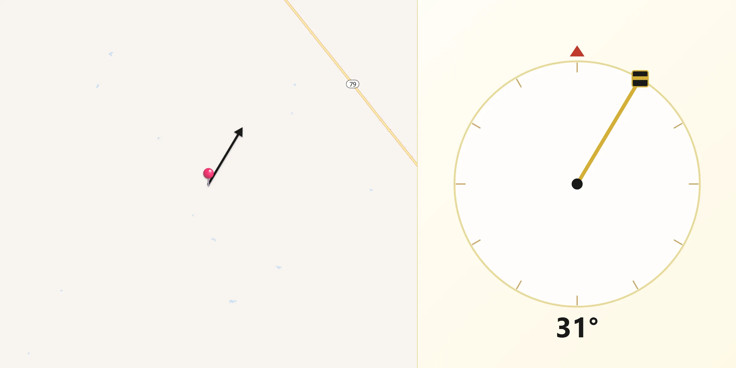 Qibla Direction from Pinal