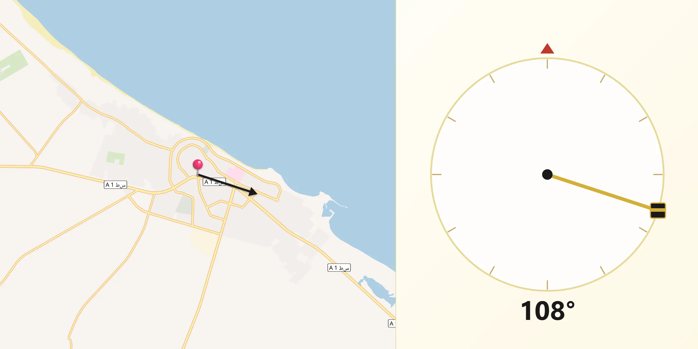 اتجاه القبلة من زوارة