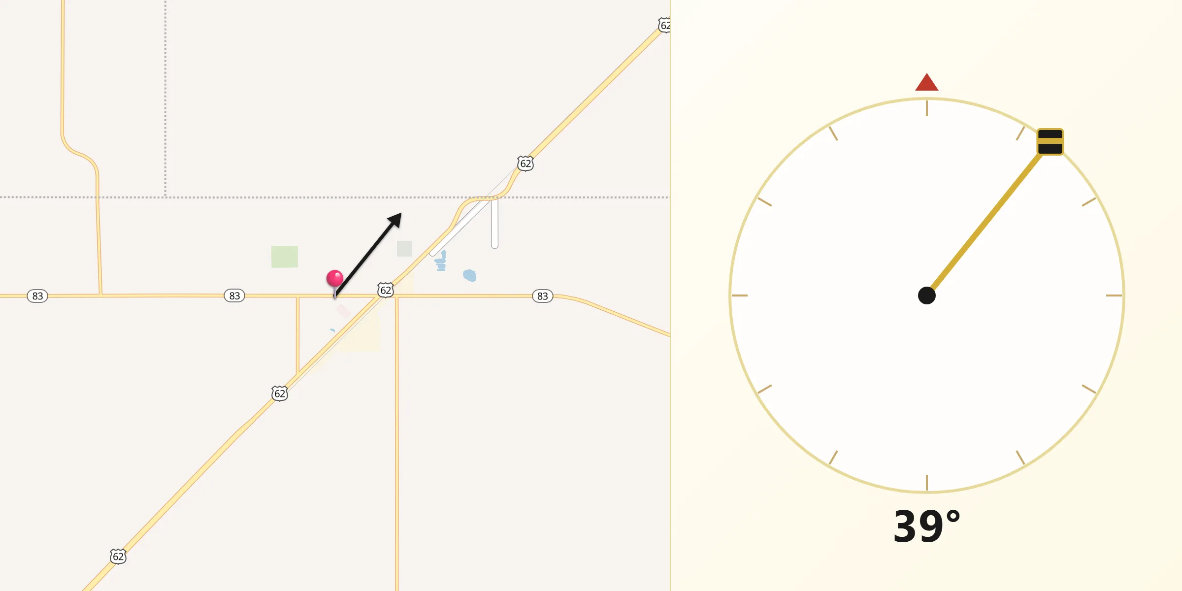 Qibla Direction from Seagraves