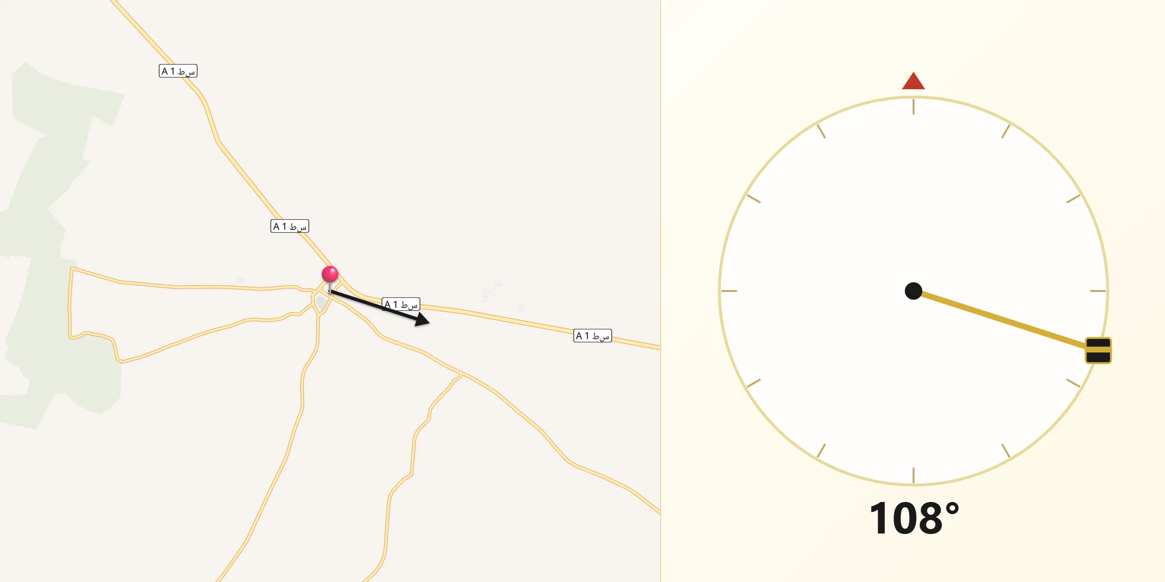 اتجاه القبلة من زلطن