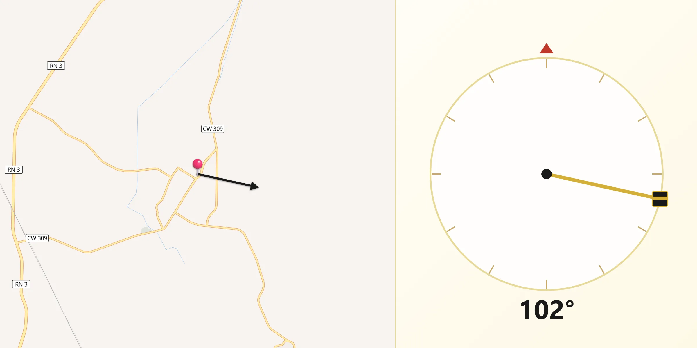 اتجاه القبلة من بليدة عمر