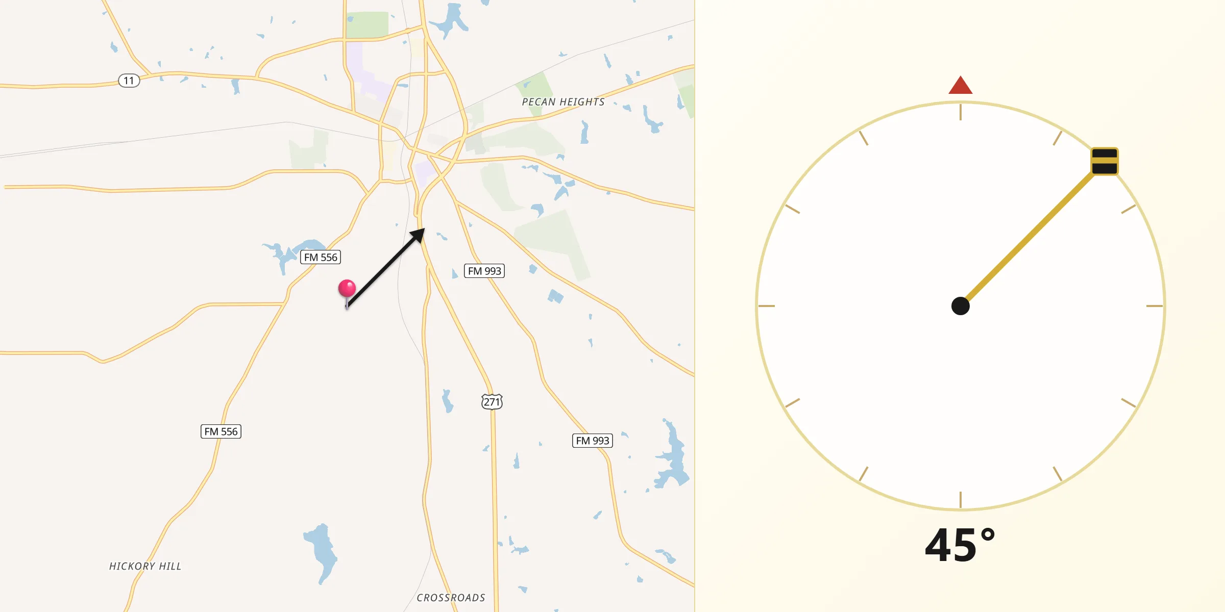 Qibla Direction from Camp