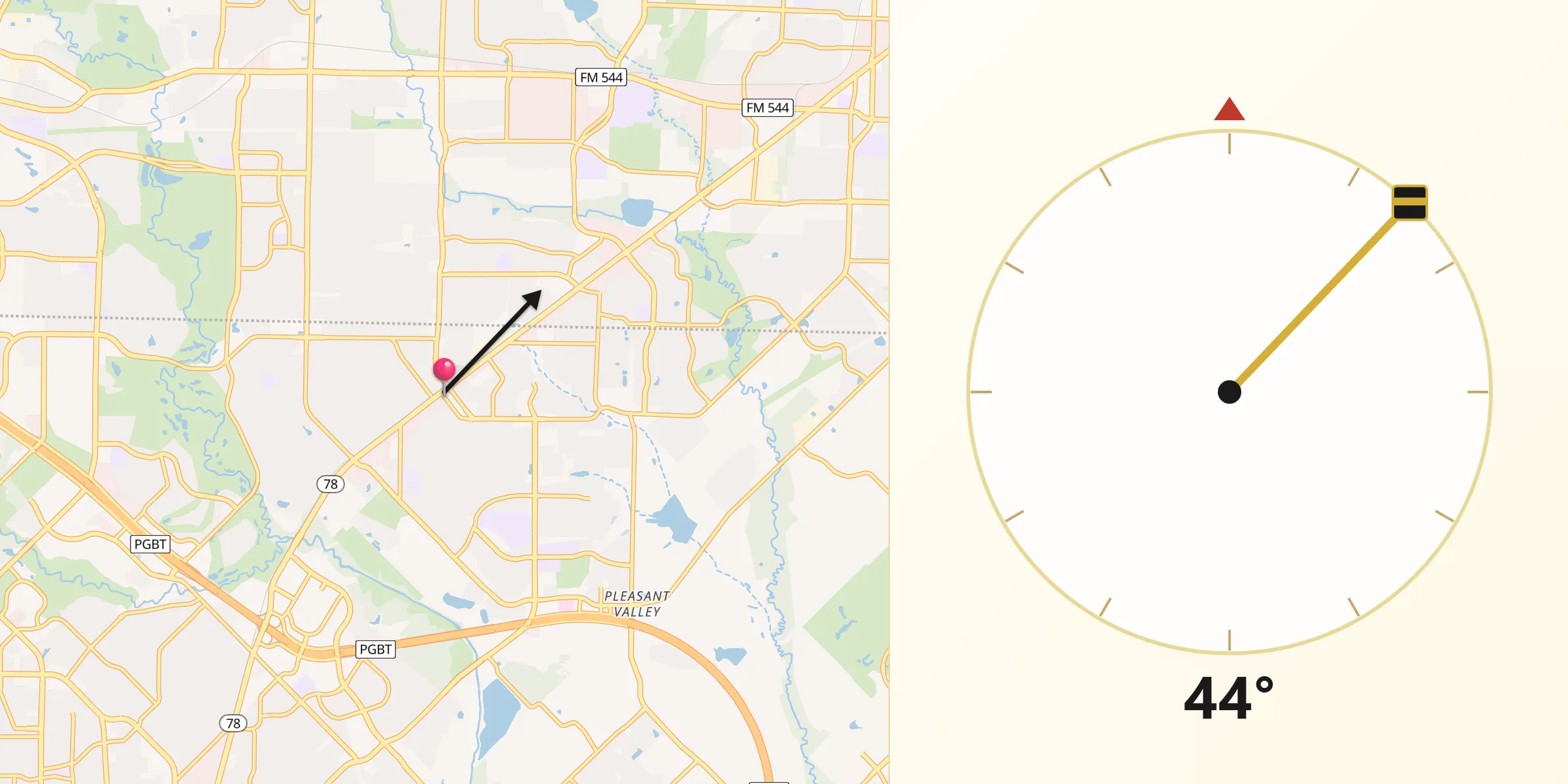 Qibla Direction from Sachse