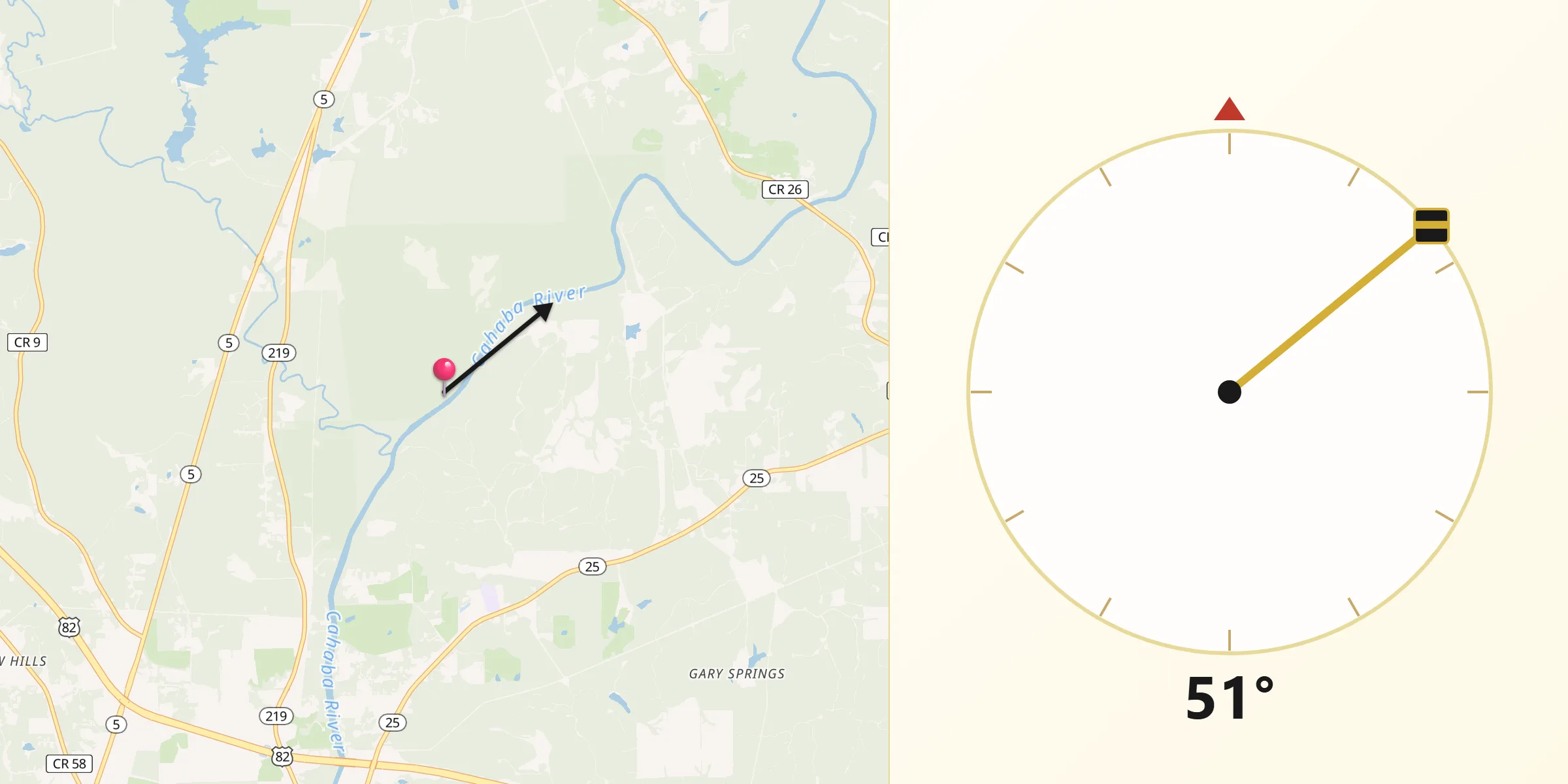 Qibla Direction from Bibb