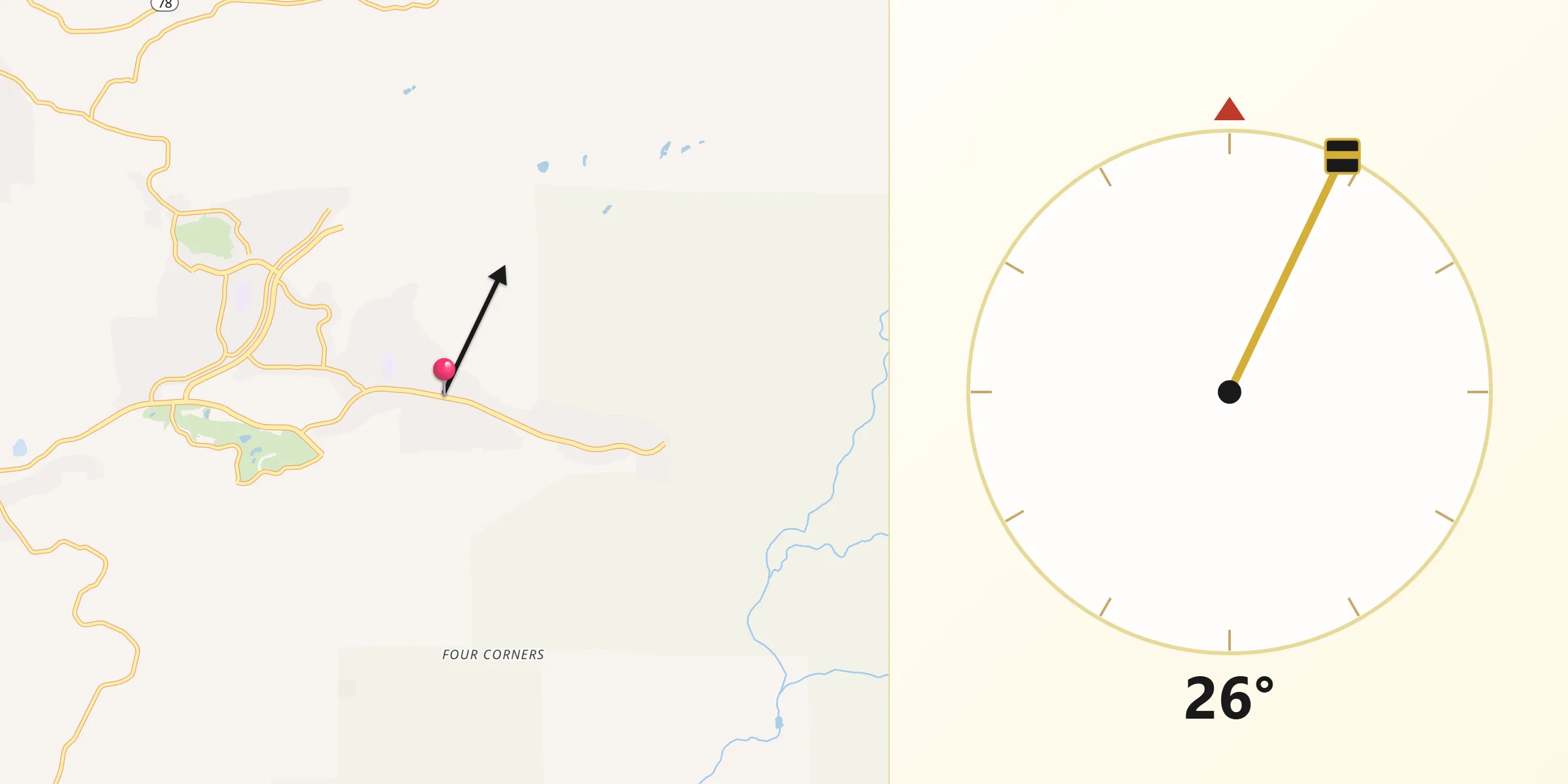 Qibla Direction from San Diego Country Estates