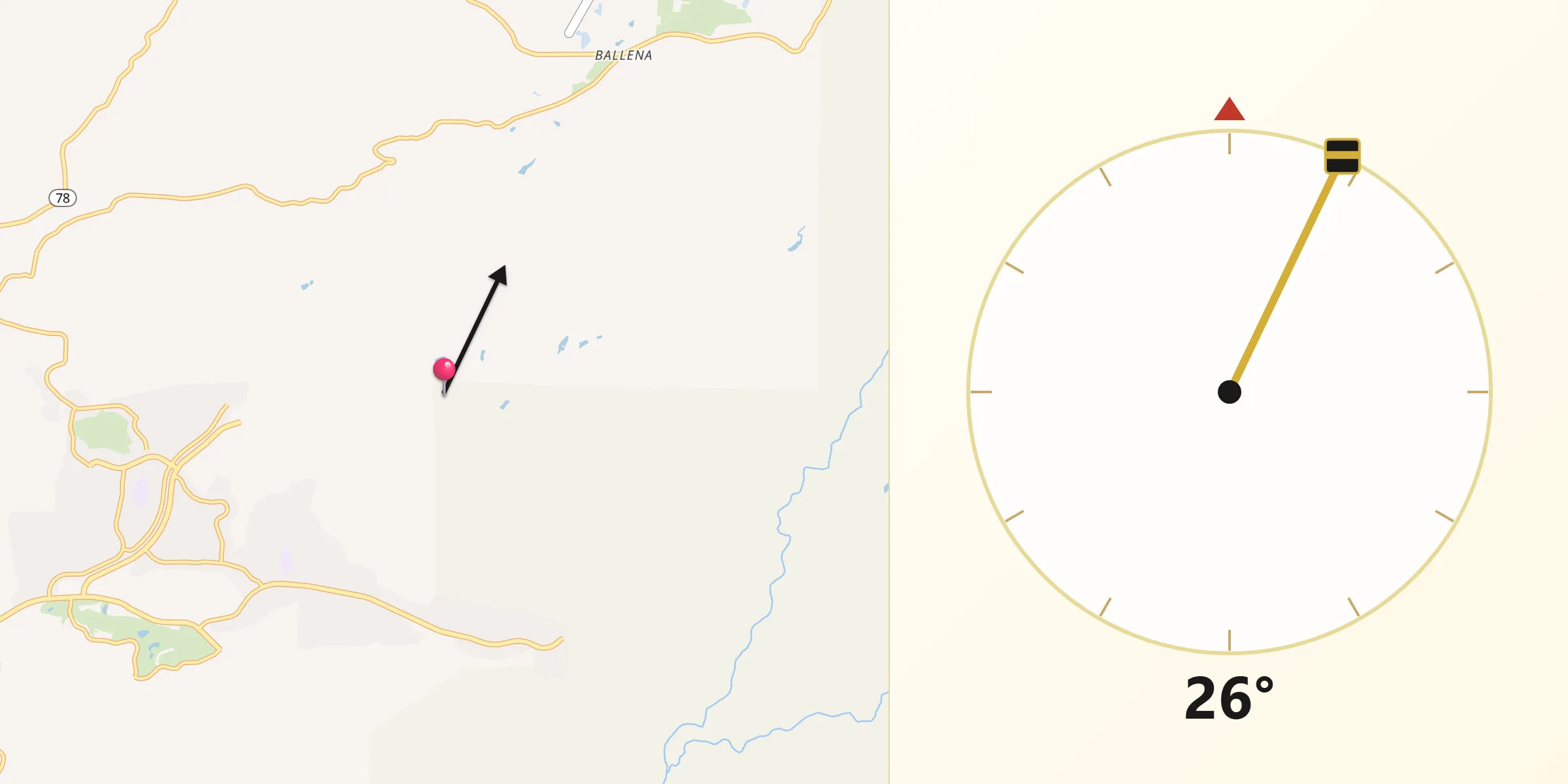 Qibla Direction from San Diego County