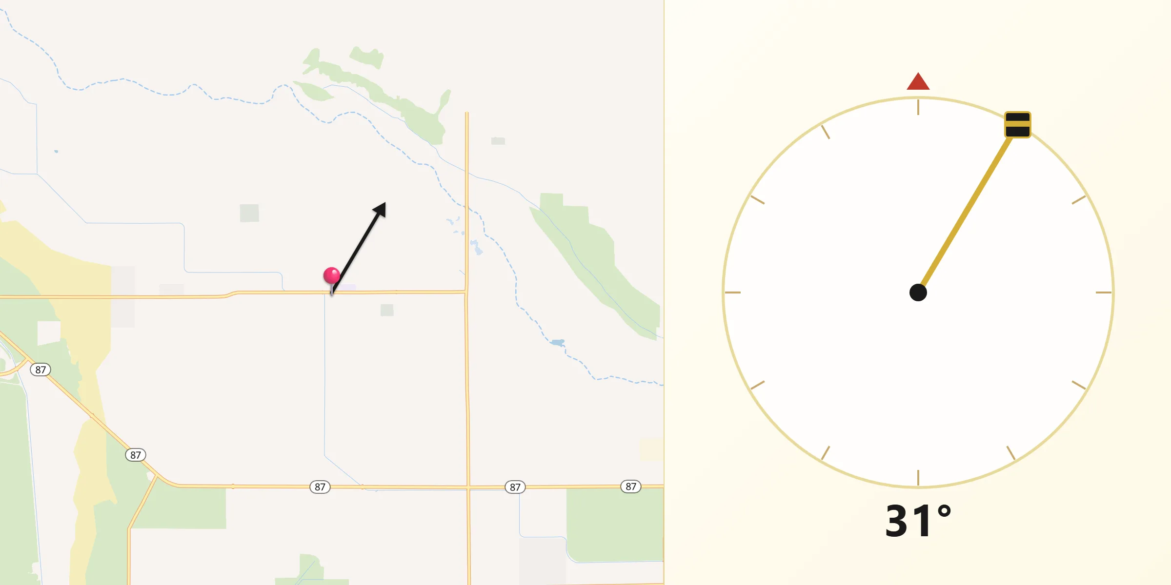 Qibla Direction from Blackwater