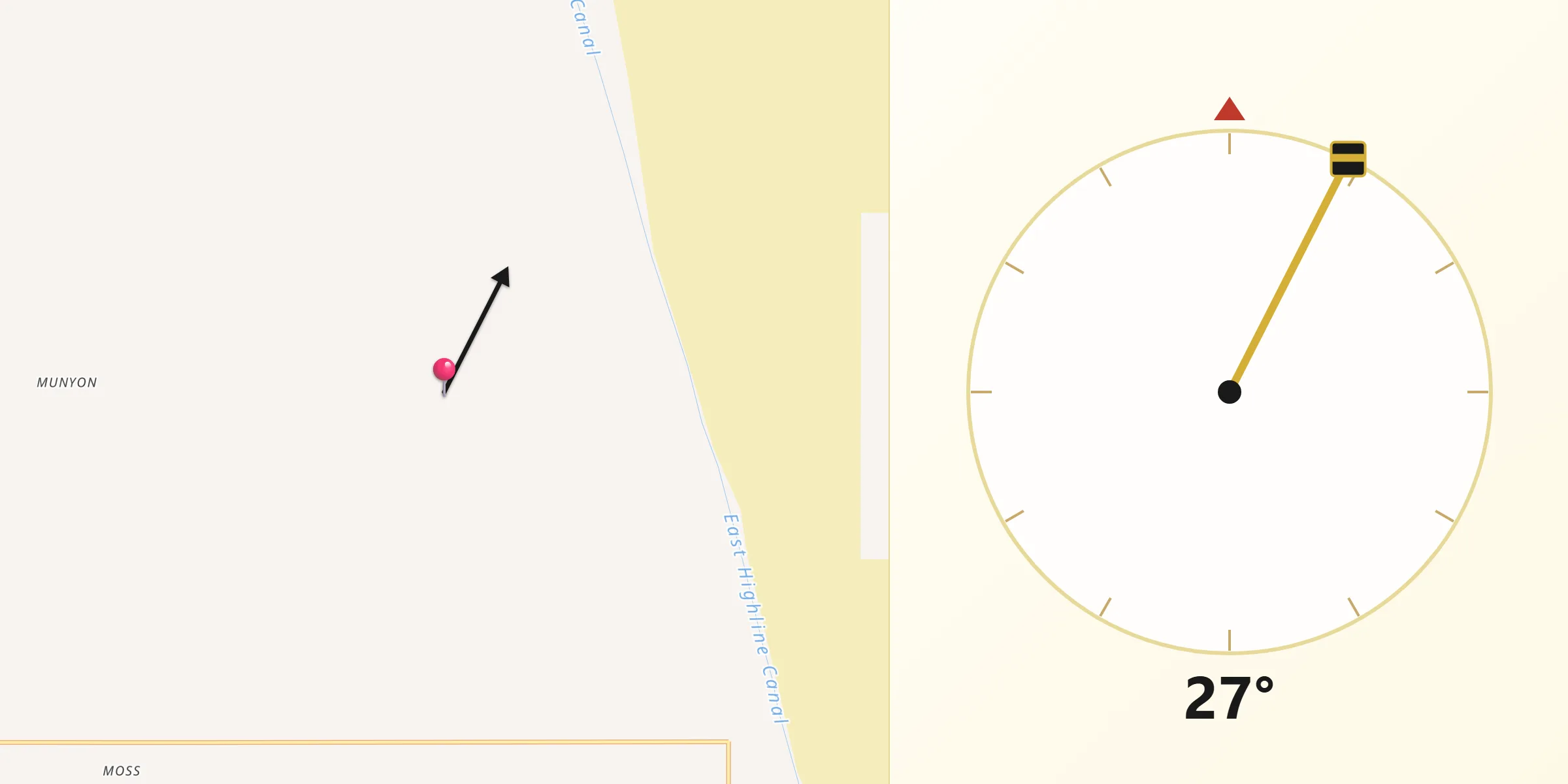 Qibla Direction from Imperial County