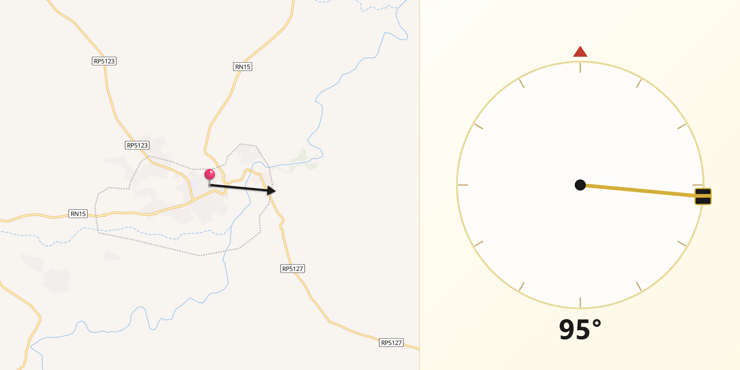 Direction vers la Qibla depuis Missour