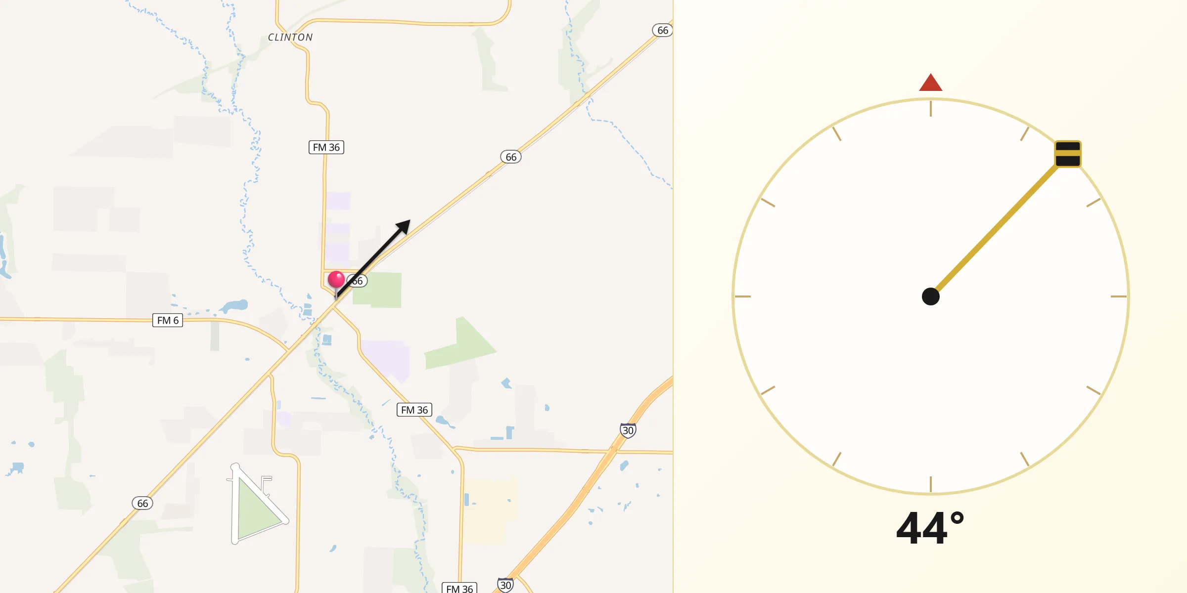 Qibla Direction from Caddo Mills